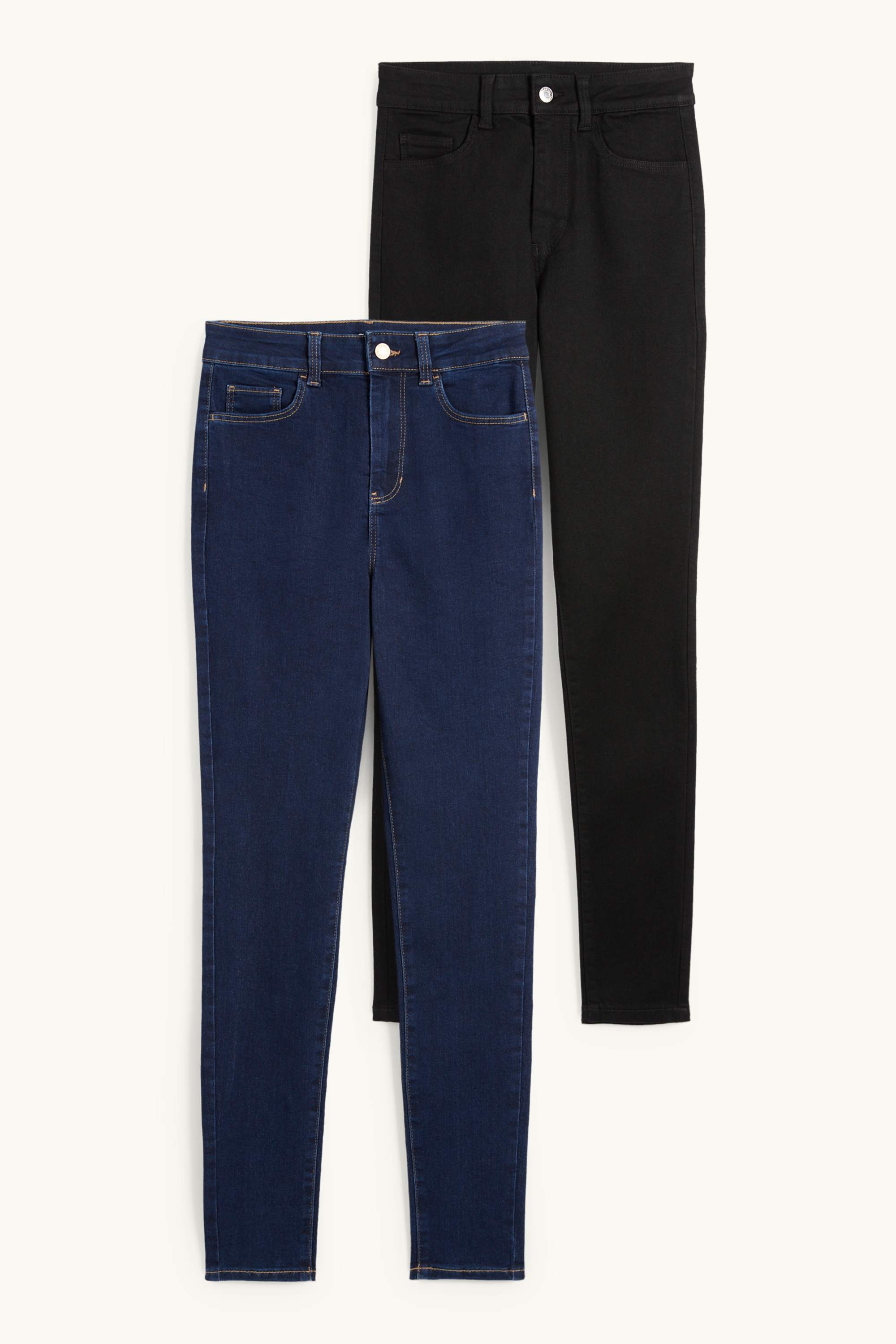 Multipack of 2 - jegging jeans - high waist blue / black
