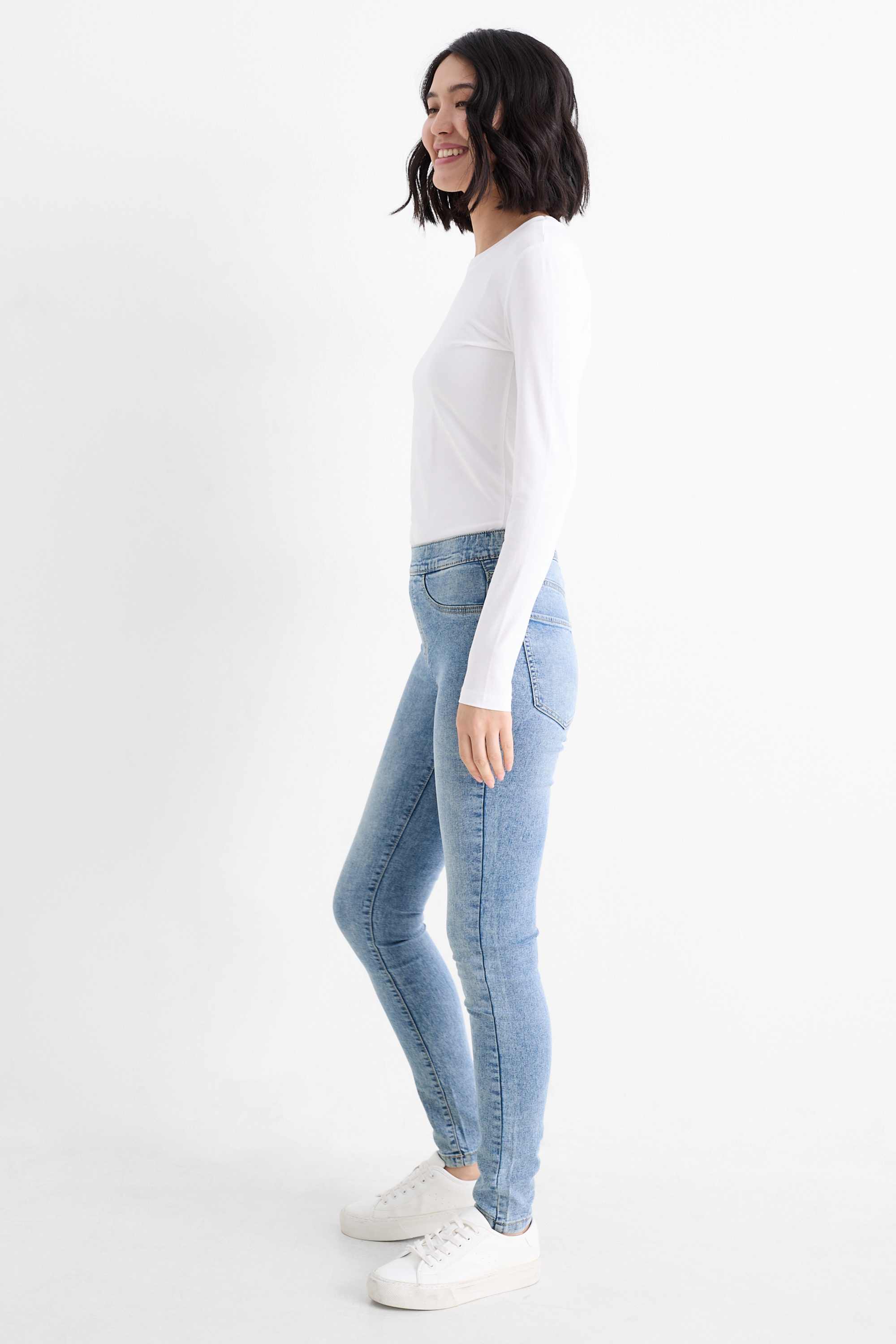Multipack of 2 - jegging jeans - mid-rise waist denim-light blue