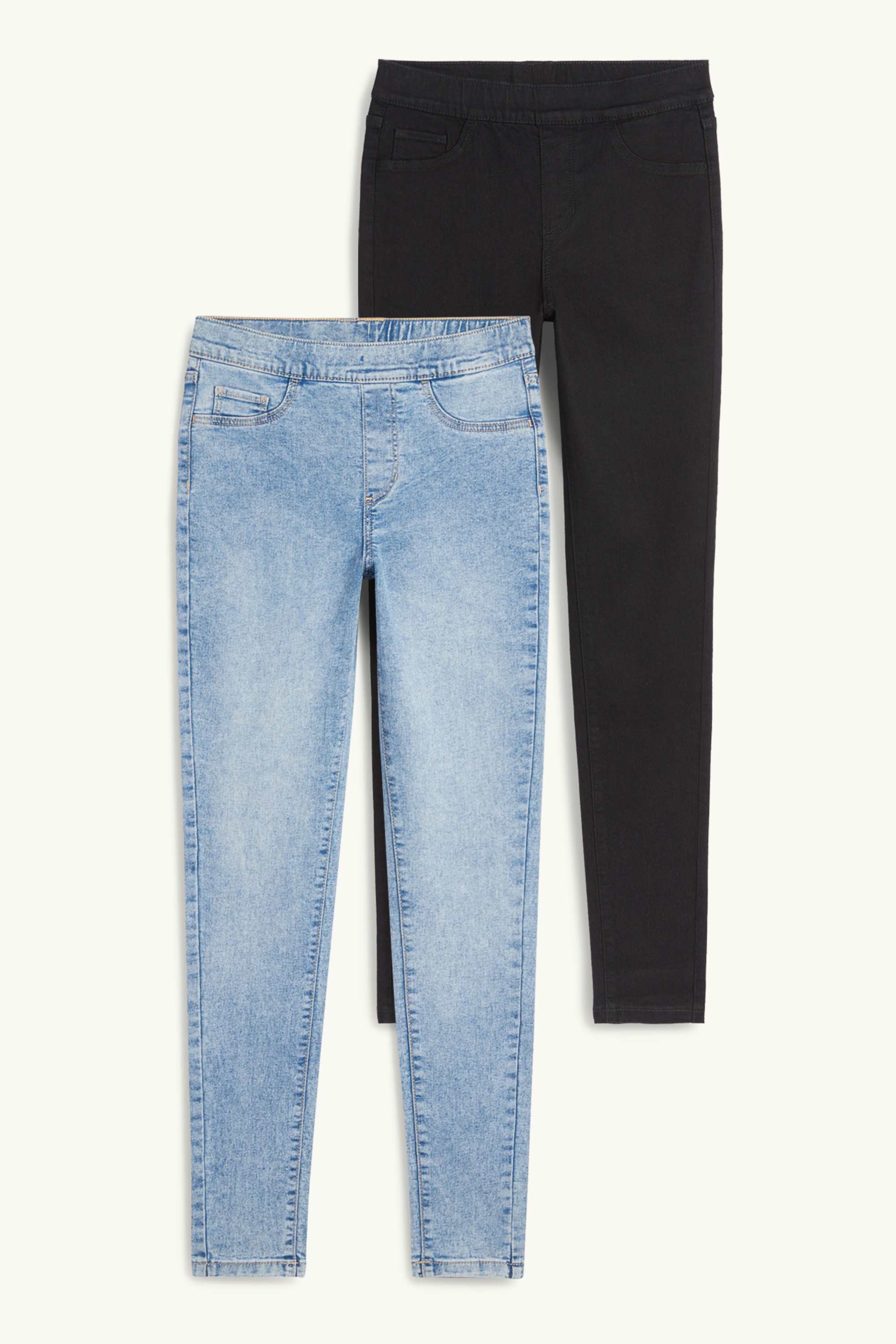 Multipack of 2 - jegging jeans - mid-rise waist denim-light blue
