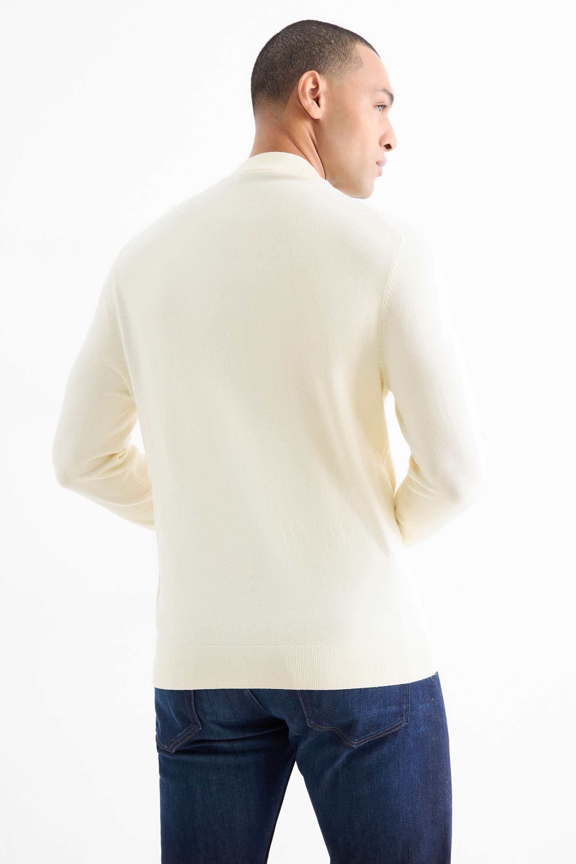 Fine knit jumper cremewhite