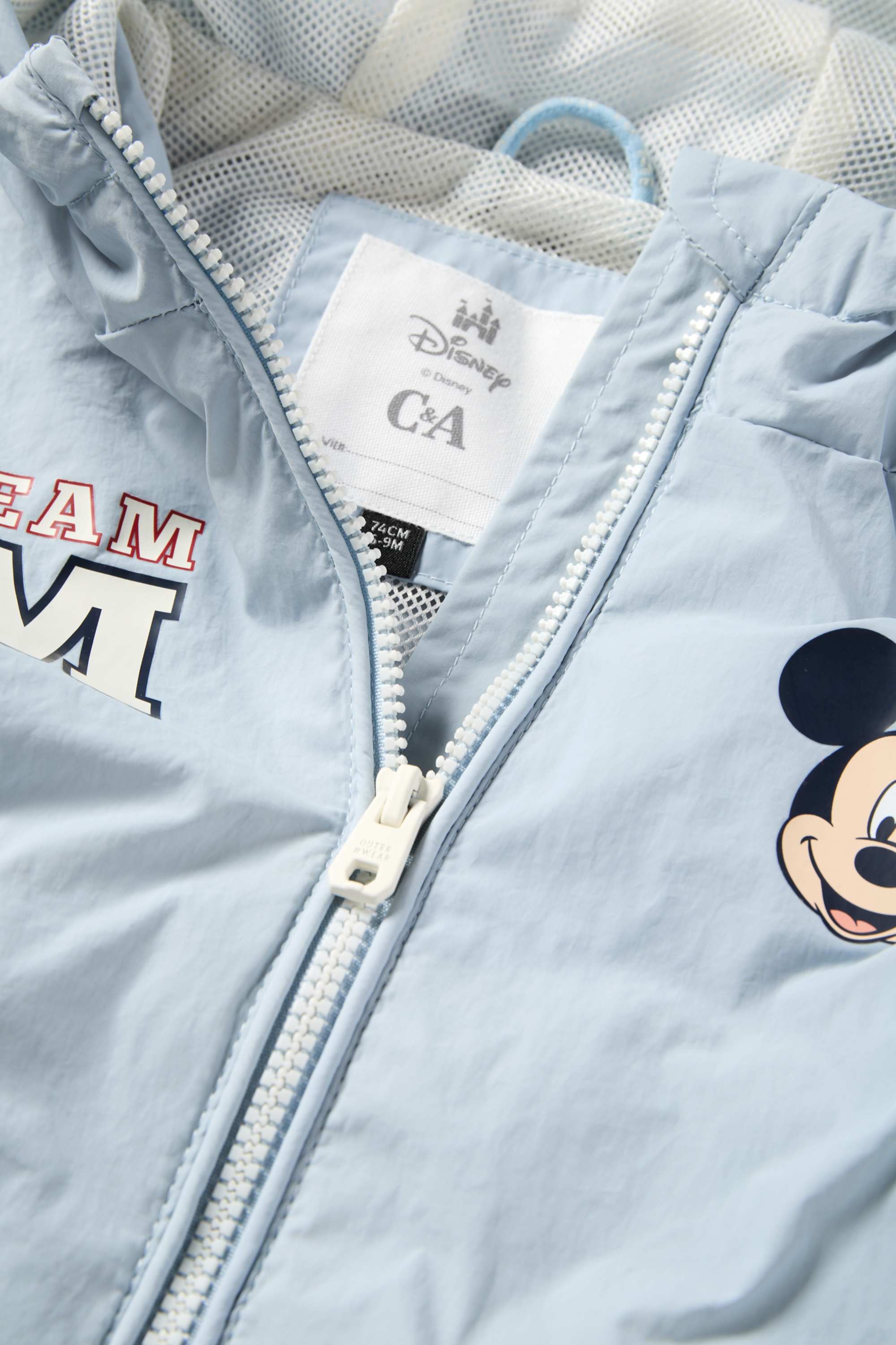 Mickey Mouse - jacket with hood - water-repellent light blue