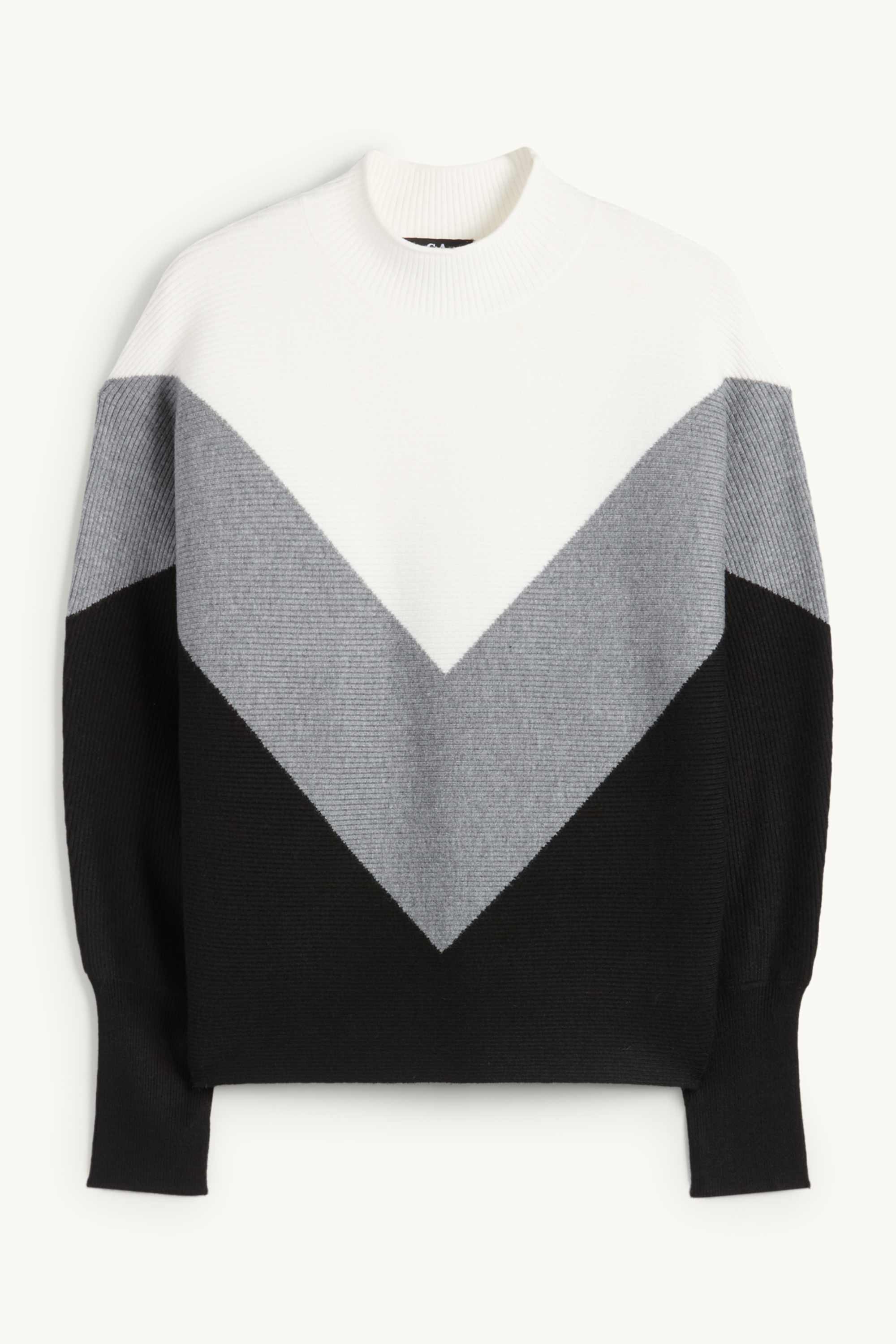 Jumper - ribbed gray / black