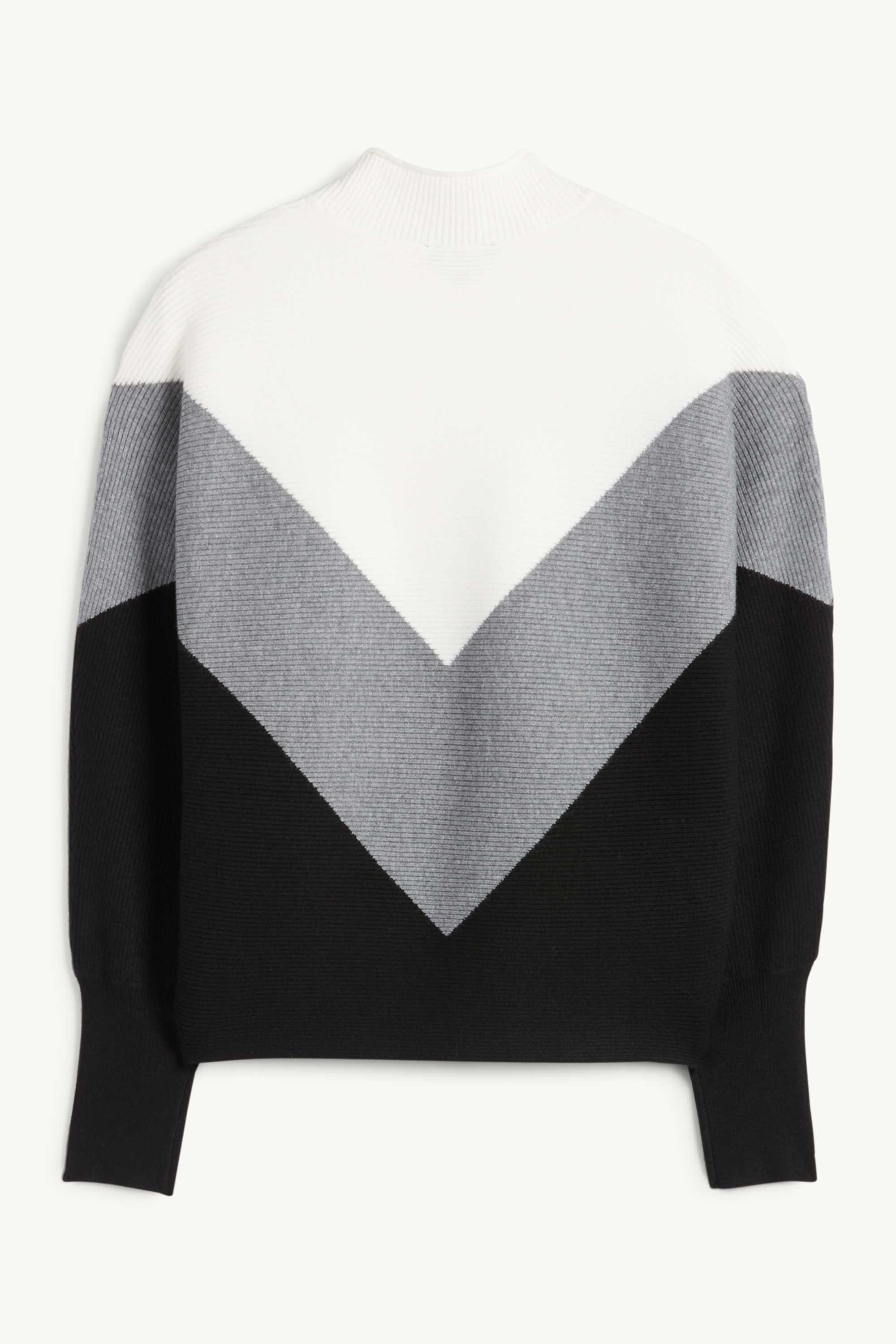 Jumper - ribbed gray / black
