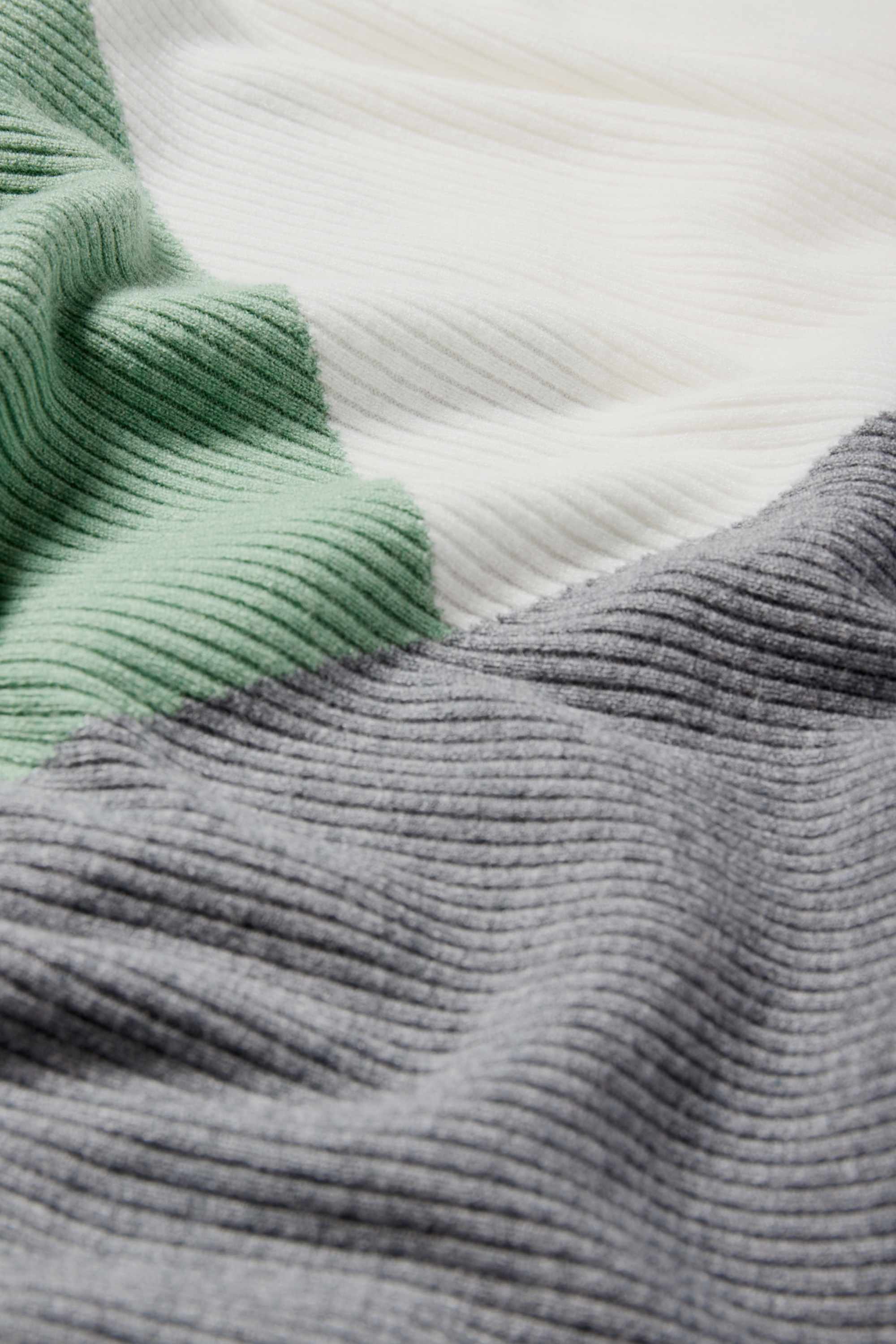 Jumper - ribbed green / cremewhite