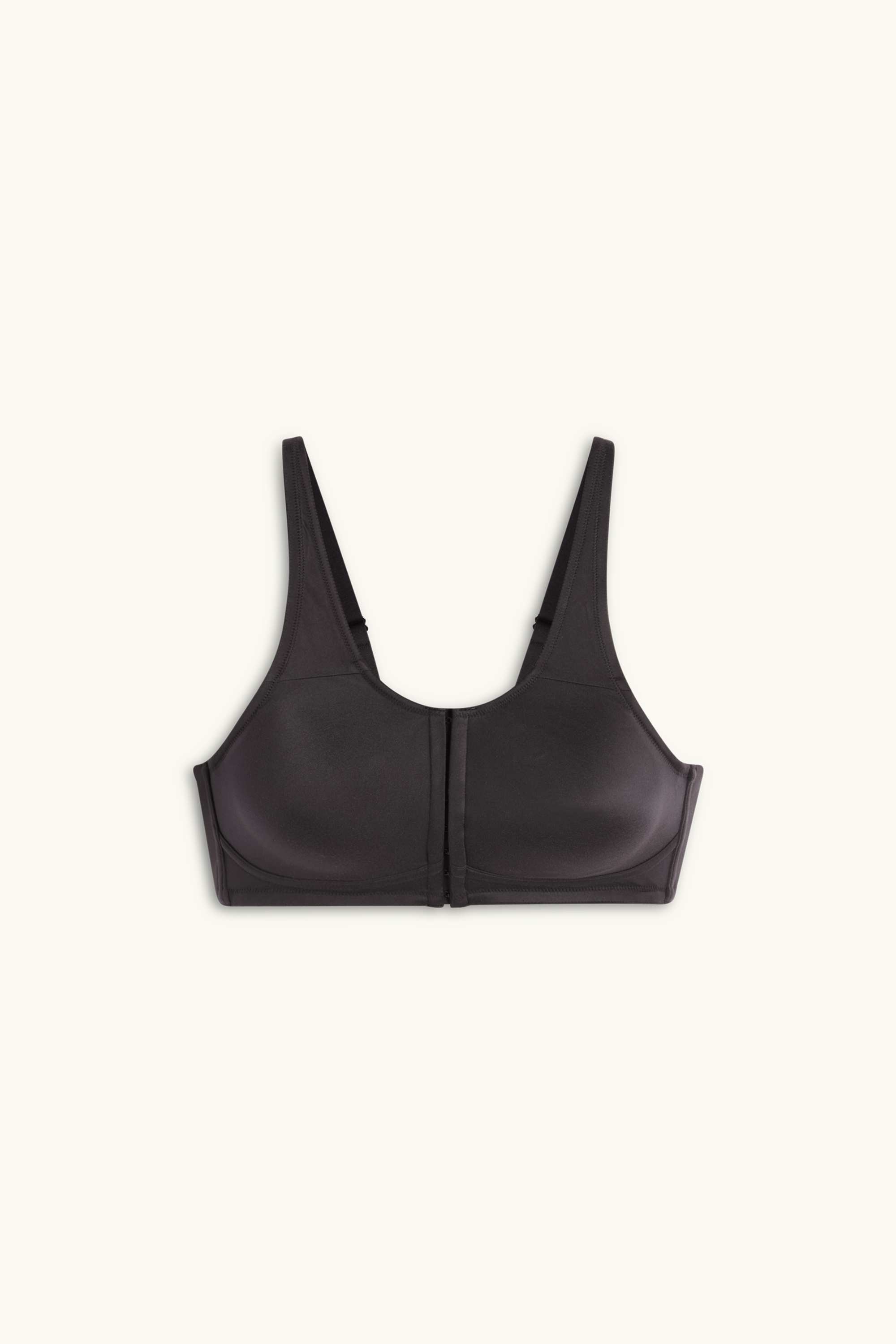 Non-wired post surgery bra black