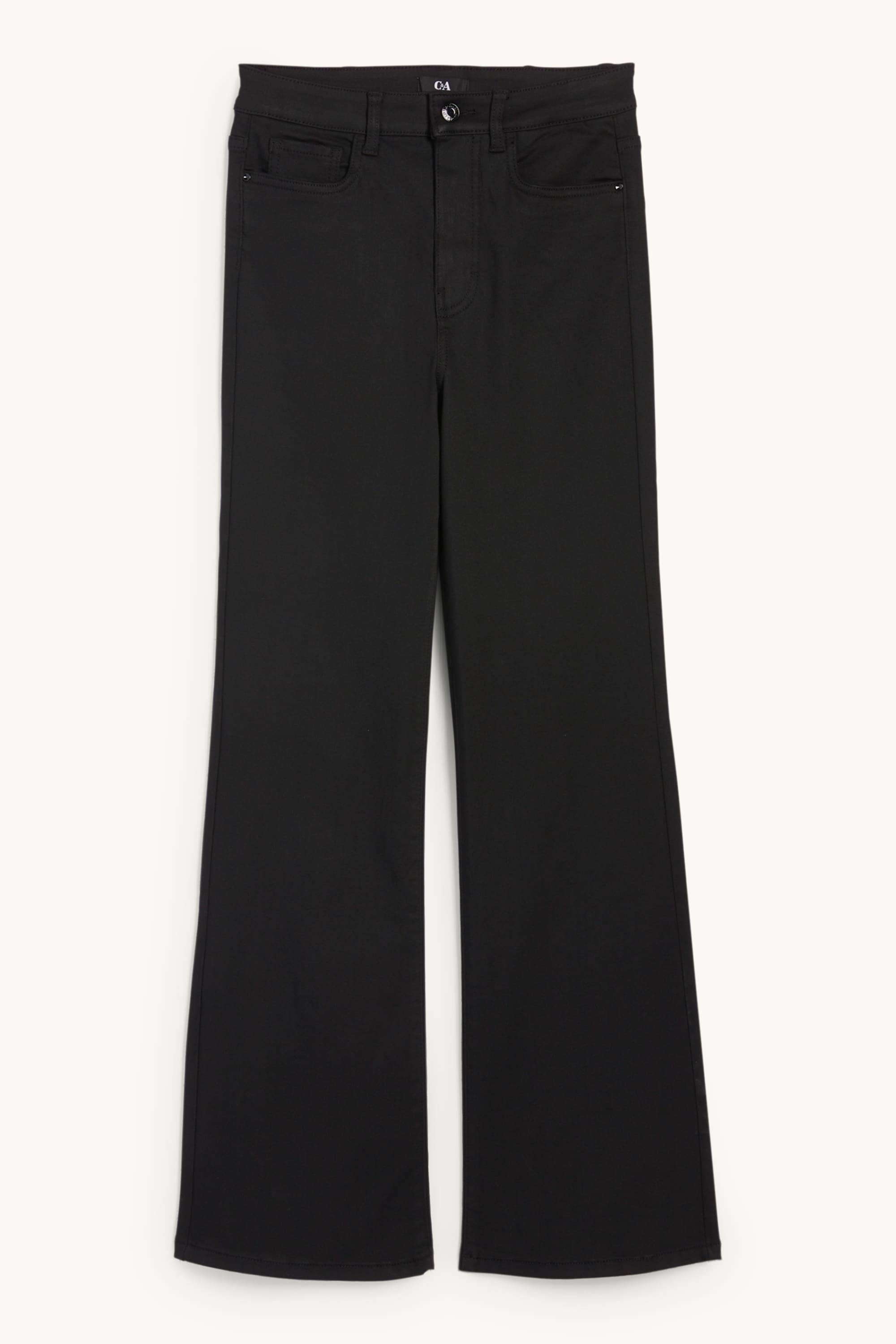 Cloth trousers - high waist - recycled black