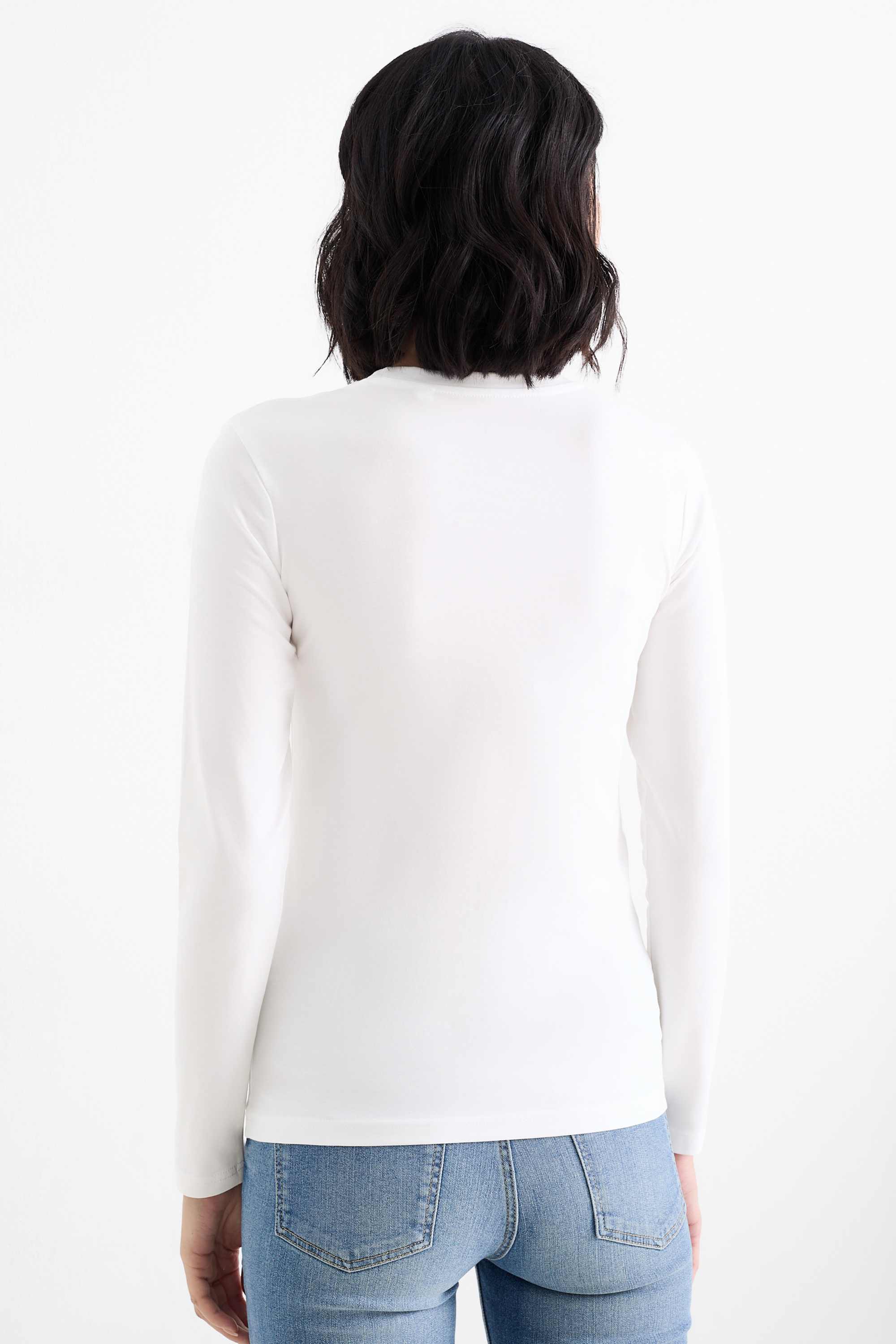 Multipack of 2 - long sleeve top dark green / white