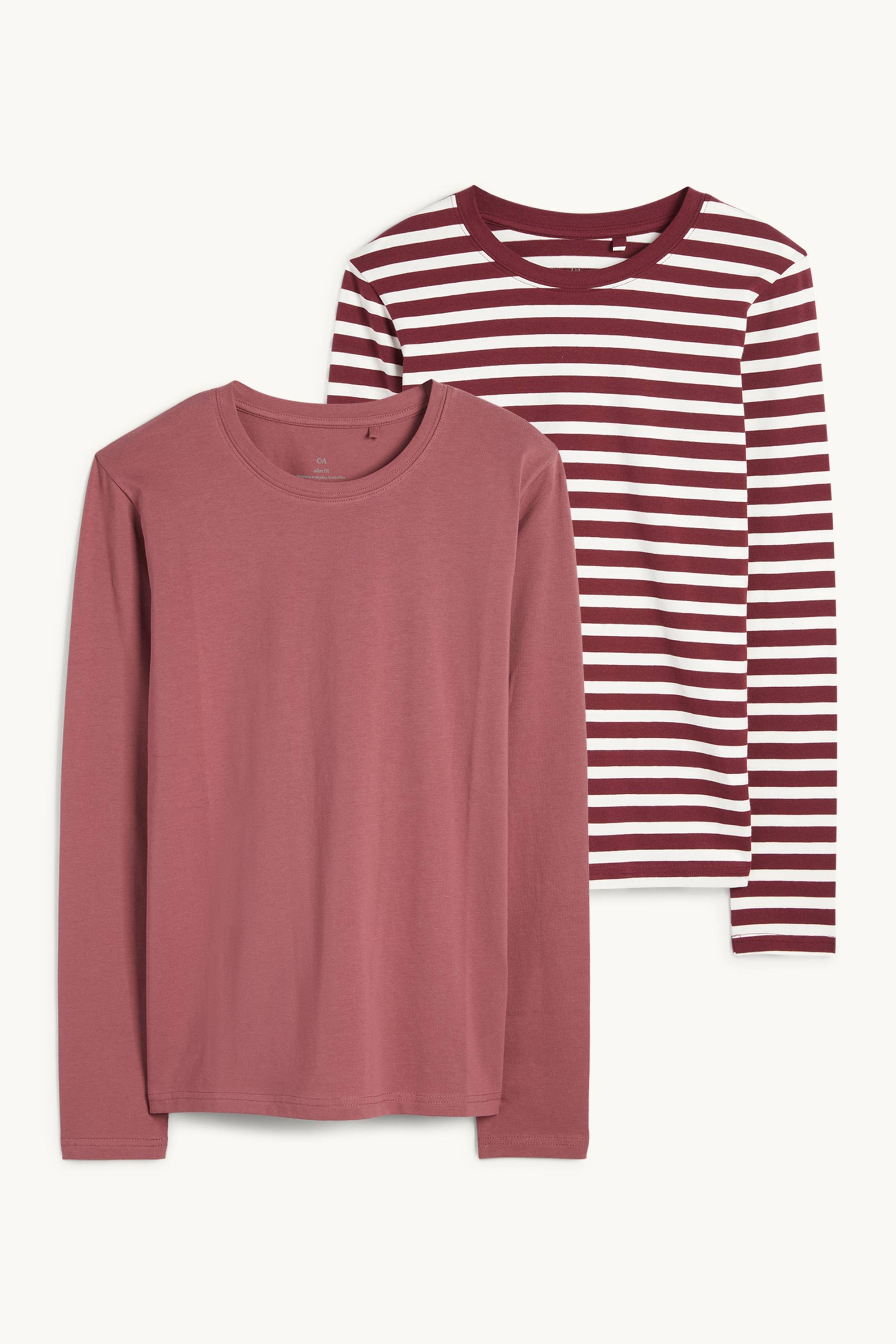 Multipack of 2 - long sleeve top bordeaux