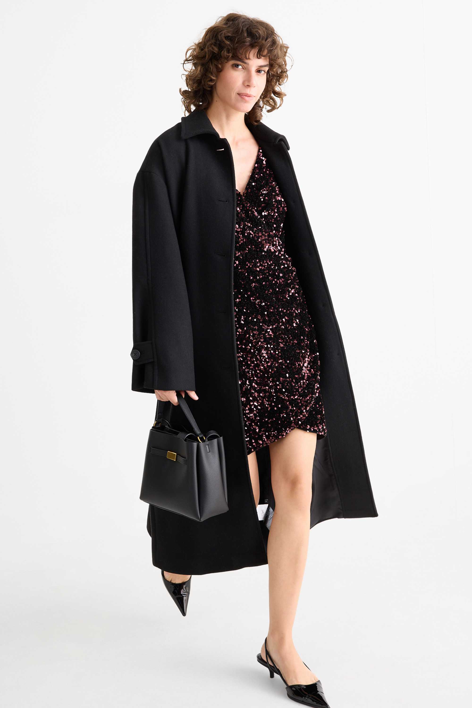 Sequin bodycon dress bordeaux