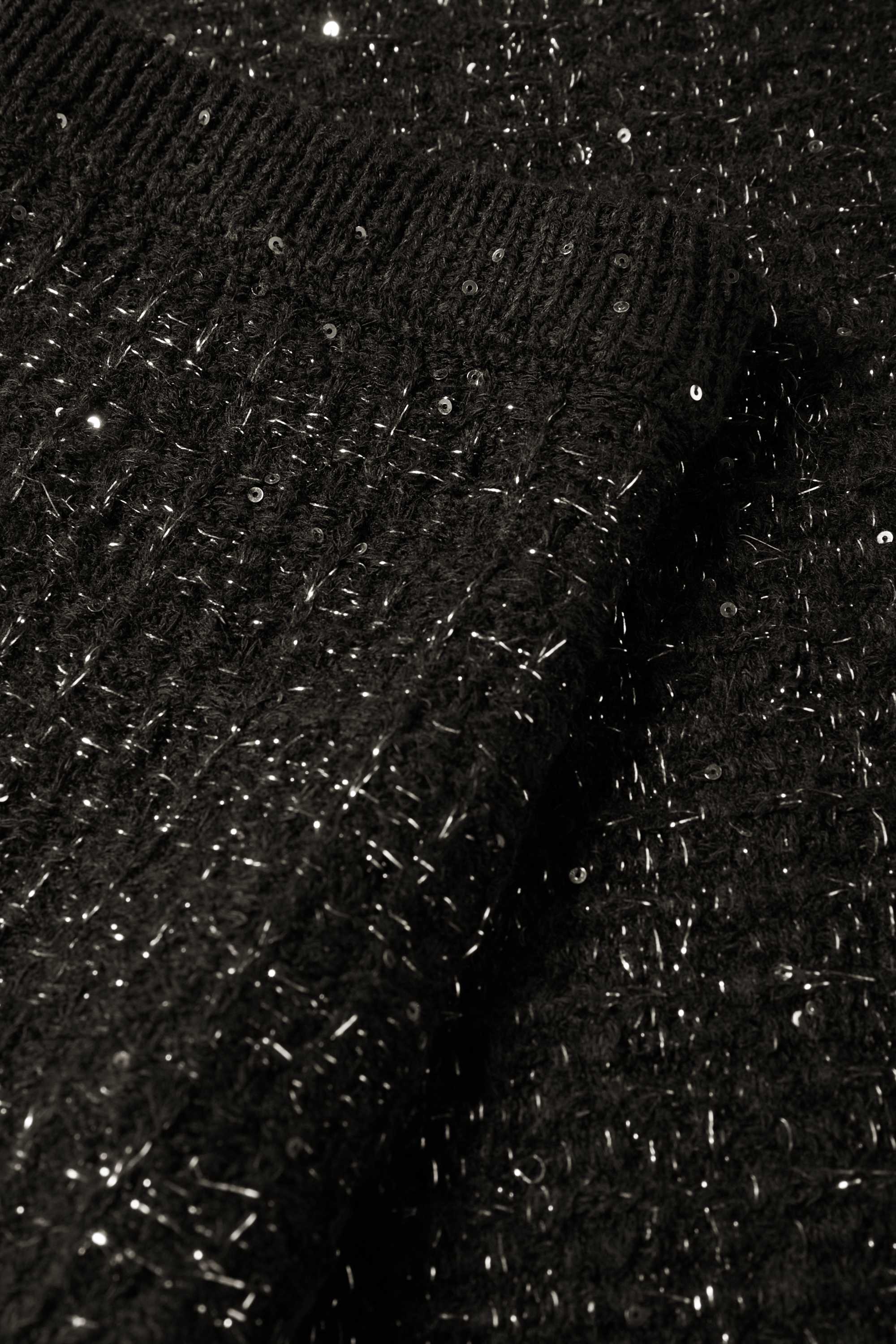 Bouclé miniskirt - textured black