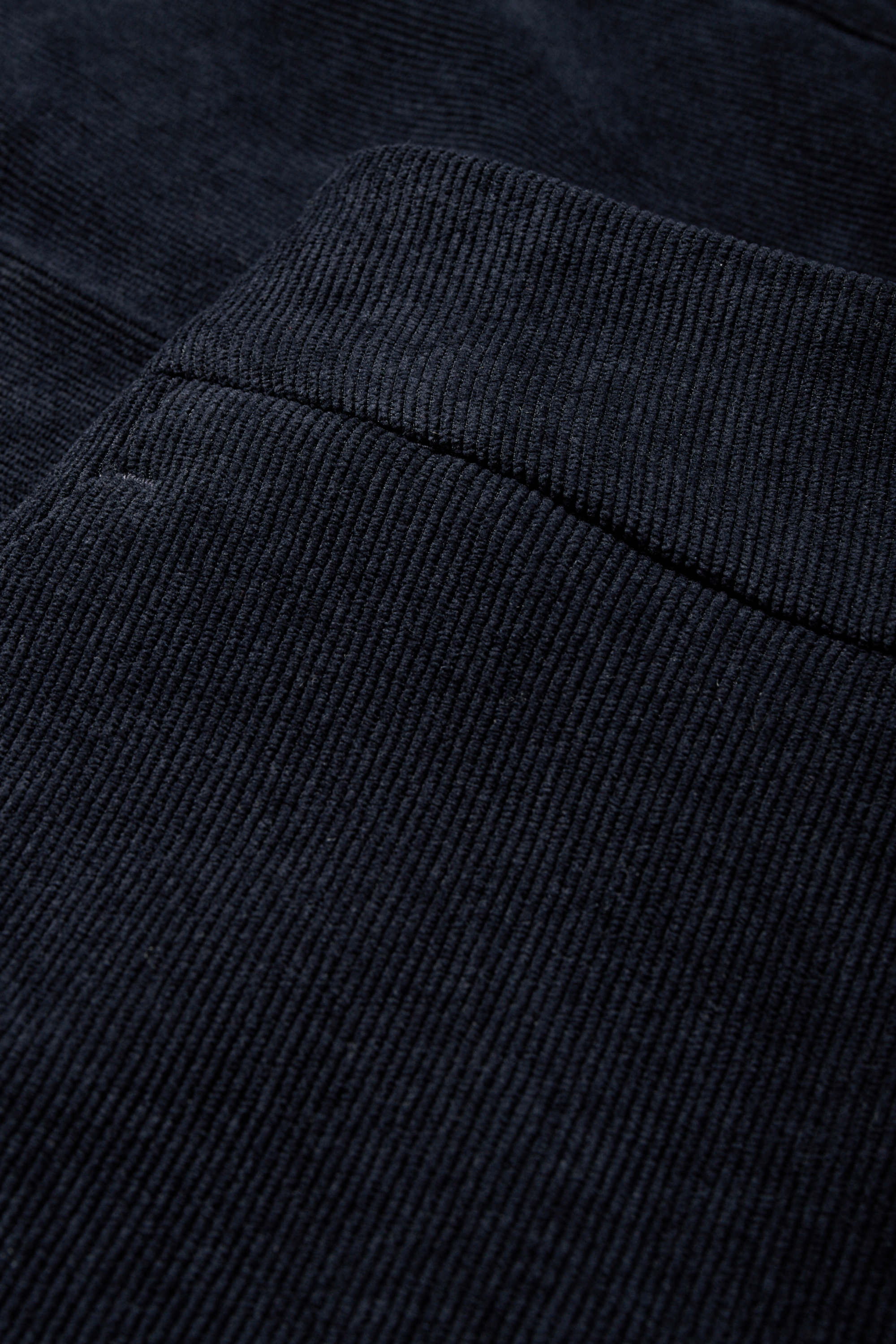 Corduroy trousers - mid-rise waist - wide leg dark blue