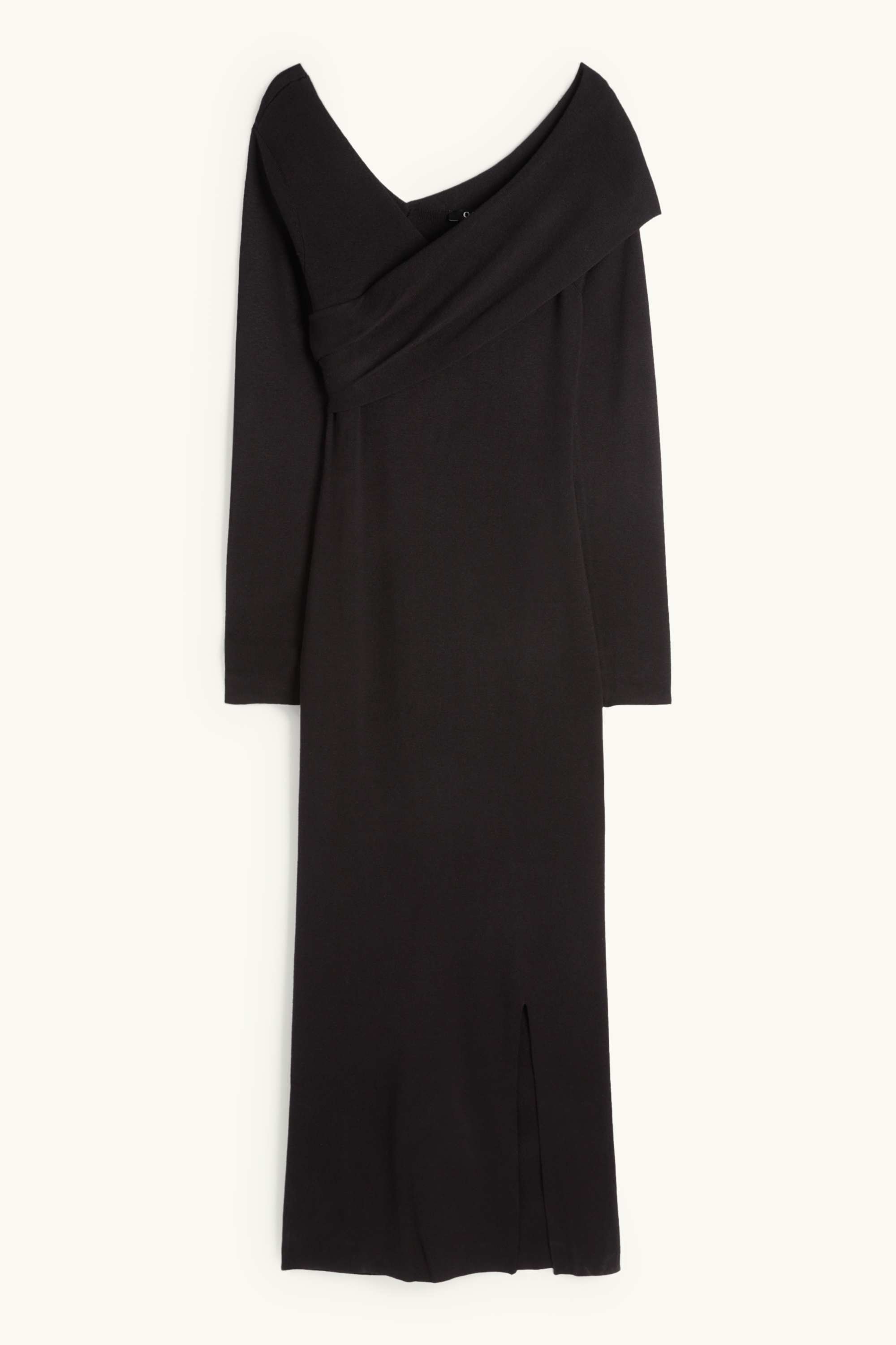 Knitted dress - straight fit black