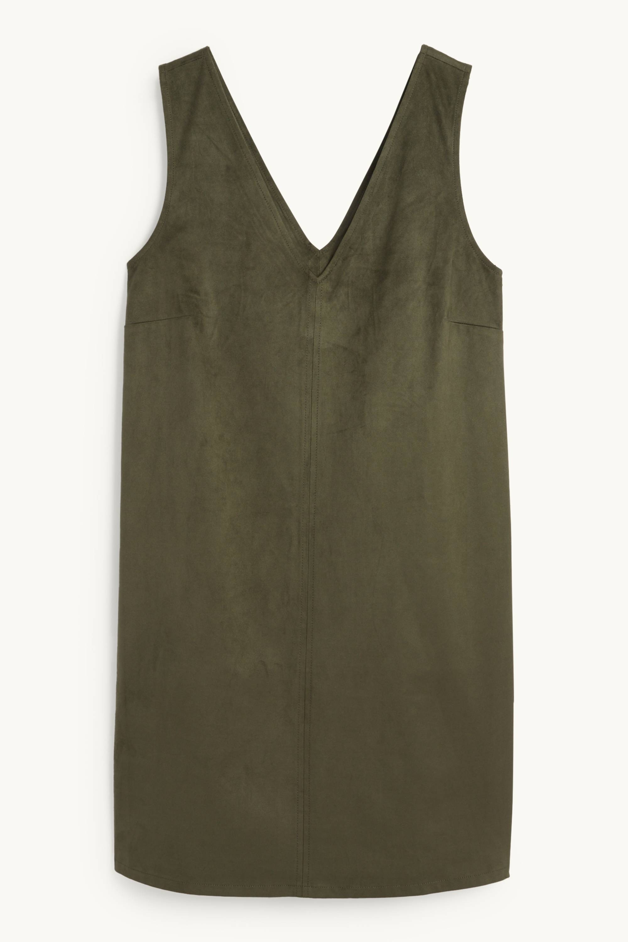 Dress - straight fit - faux suede dark green