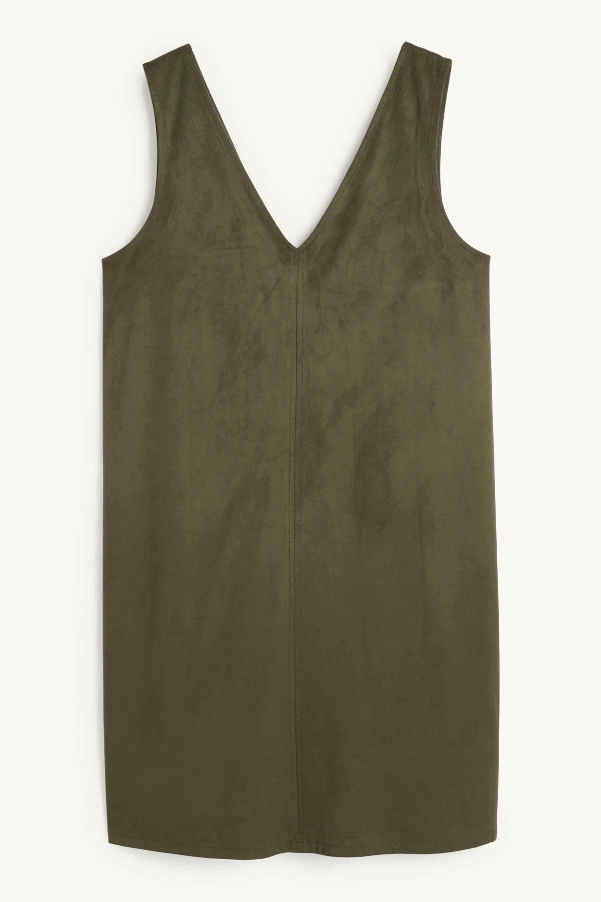 Dress - straight fit - faux suede dark green