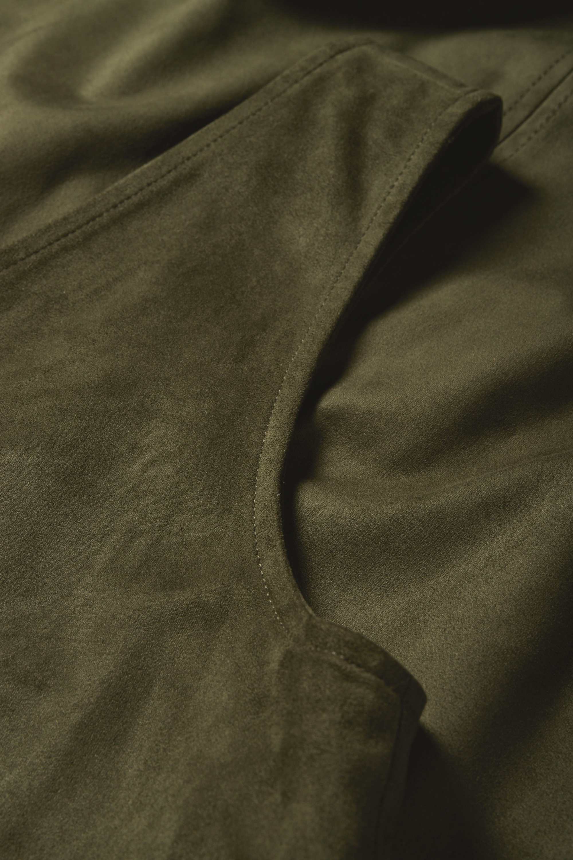 Dress - straight fit - faux suede dark green