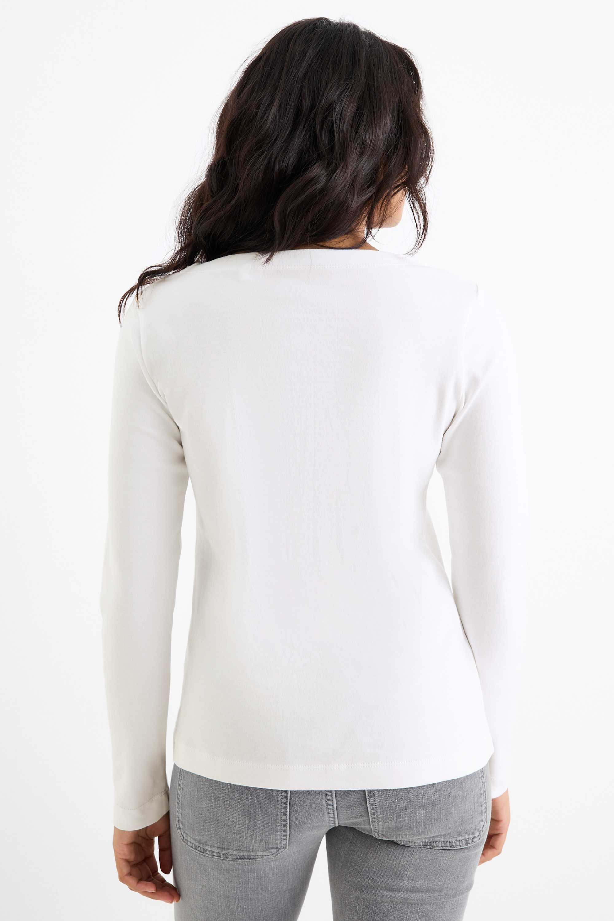 Multipack of 2 - long sleeve top black / white