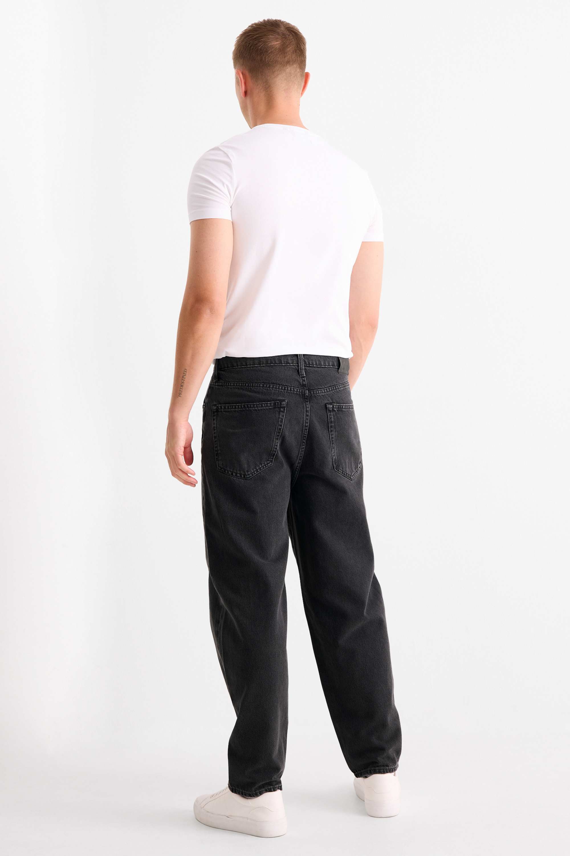 Barrel jeans denim-dark gray