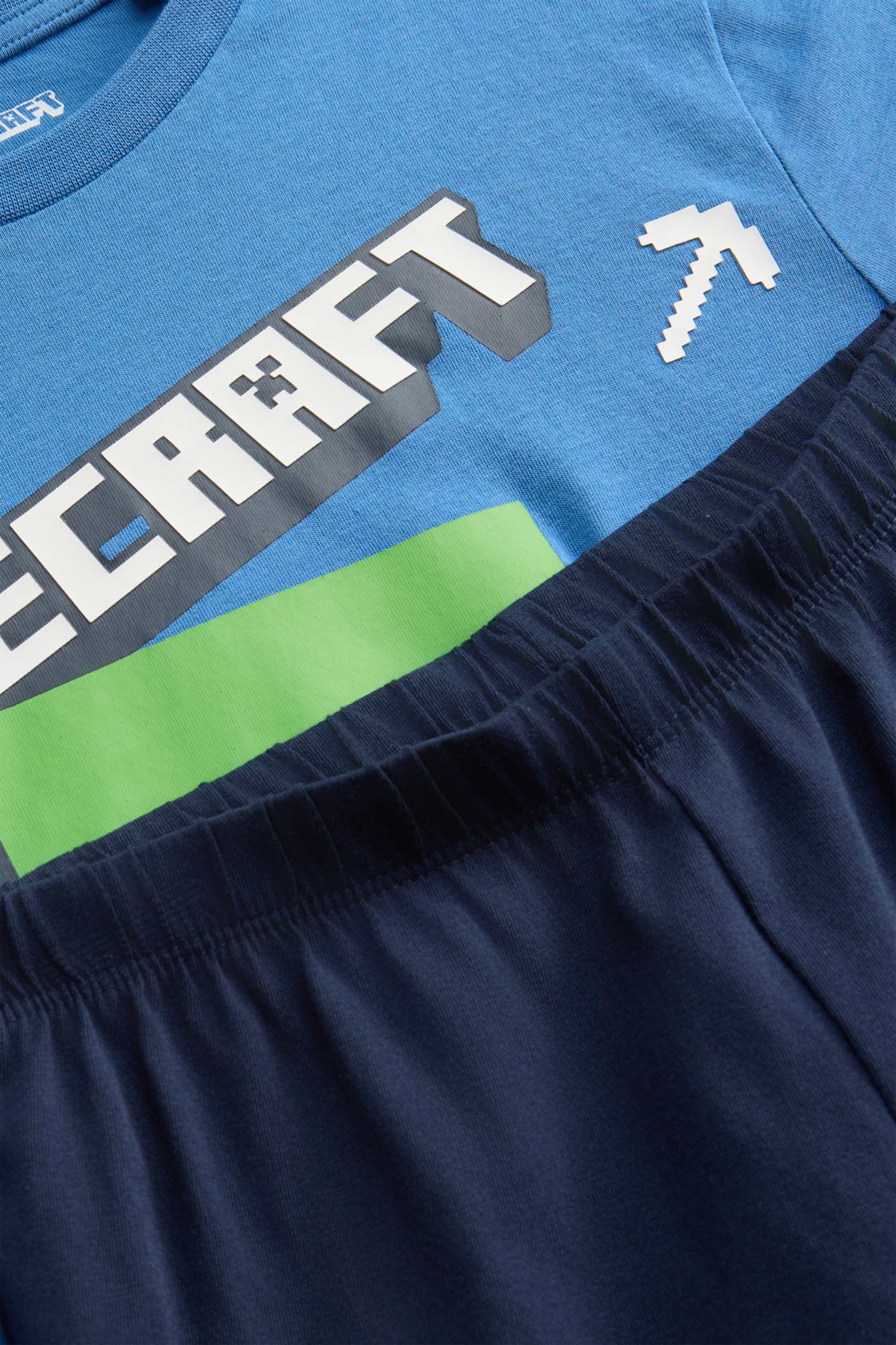 Minecraft - short pyjamas - 2 piece blue / dark blue