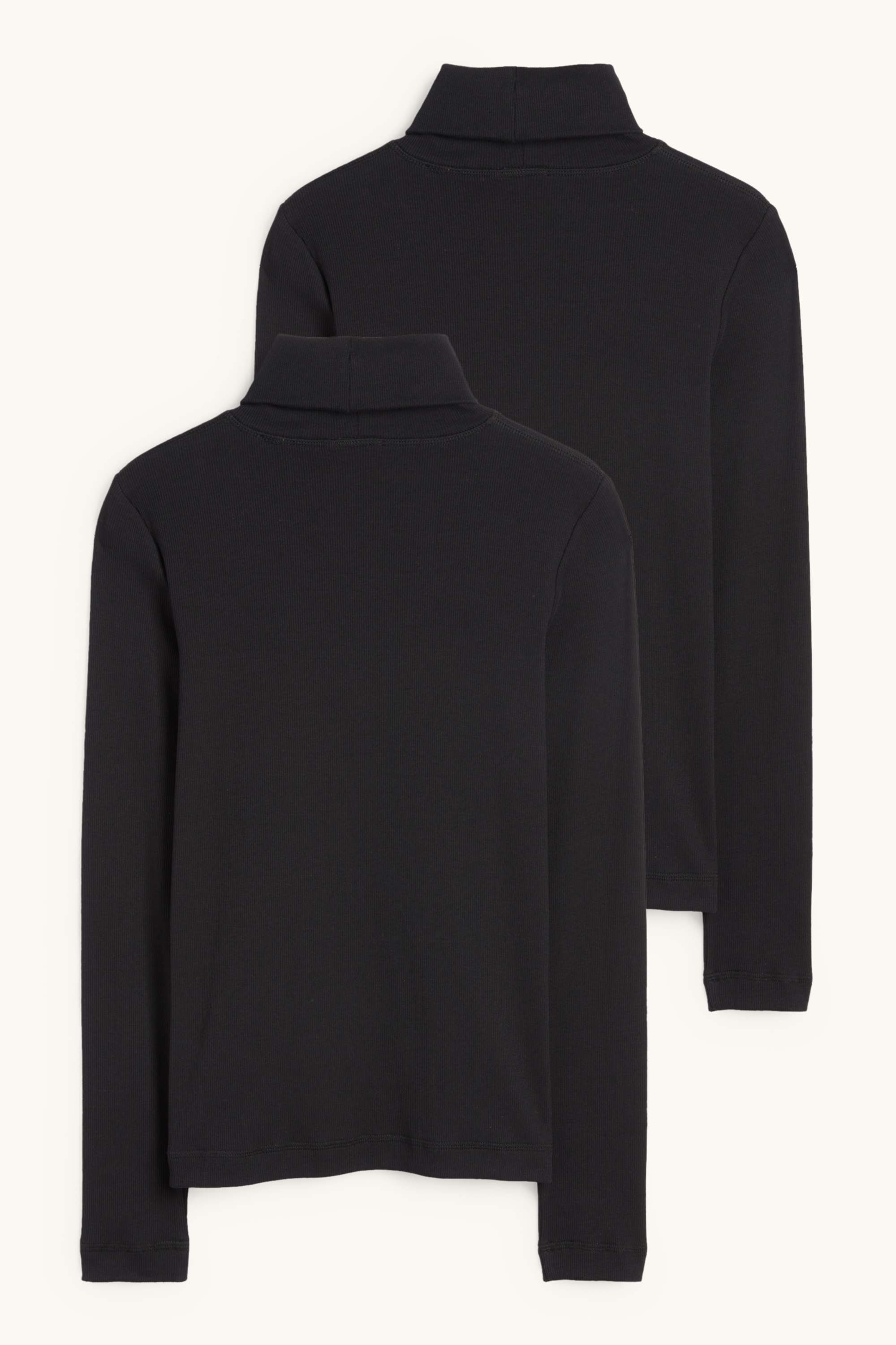 Multipack of 2 - turtleneck top - ribbed black