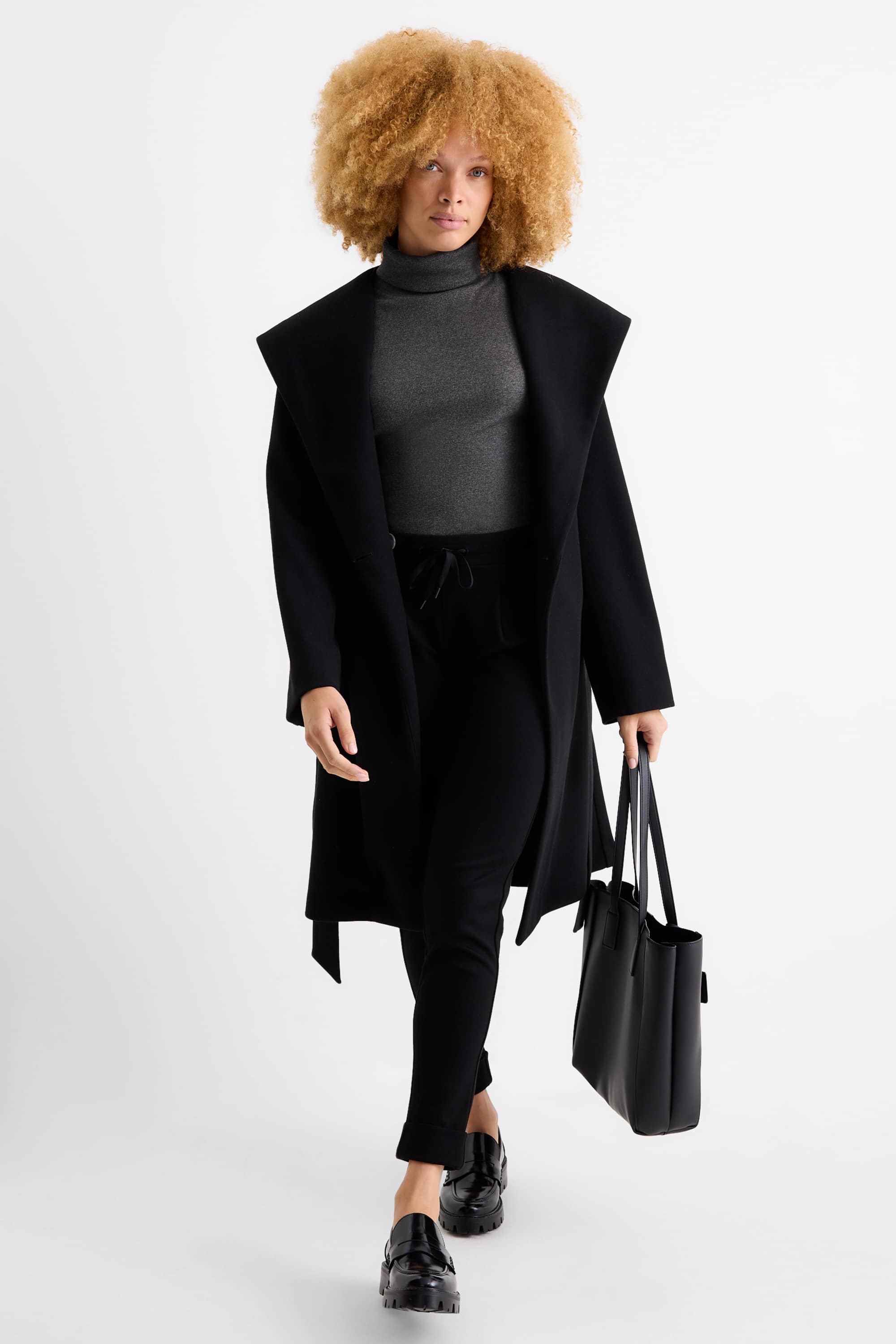 Multipack of 2 - turtleneck top - ribbed dark gray
