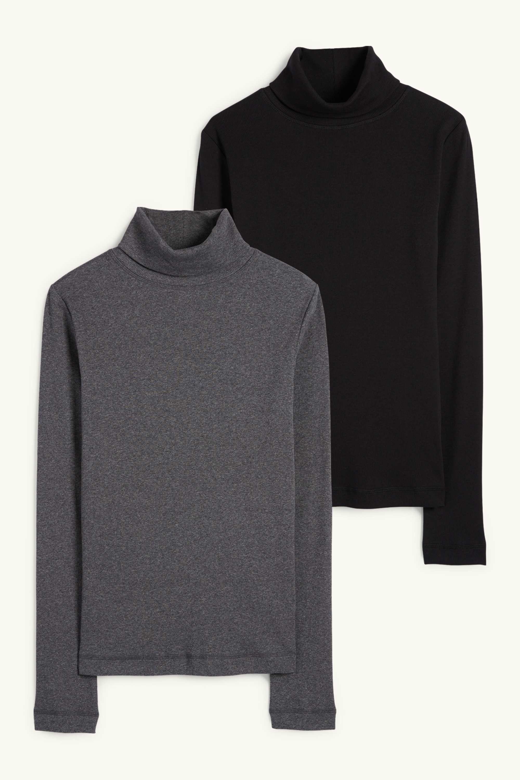 Multipack of 2 - turtleneck top - ribbed dark gray