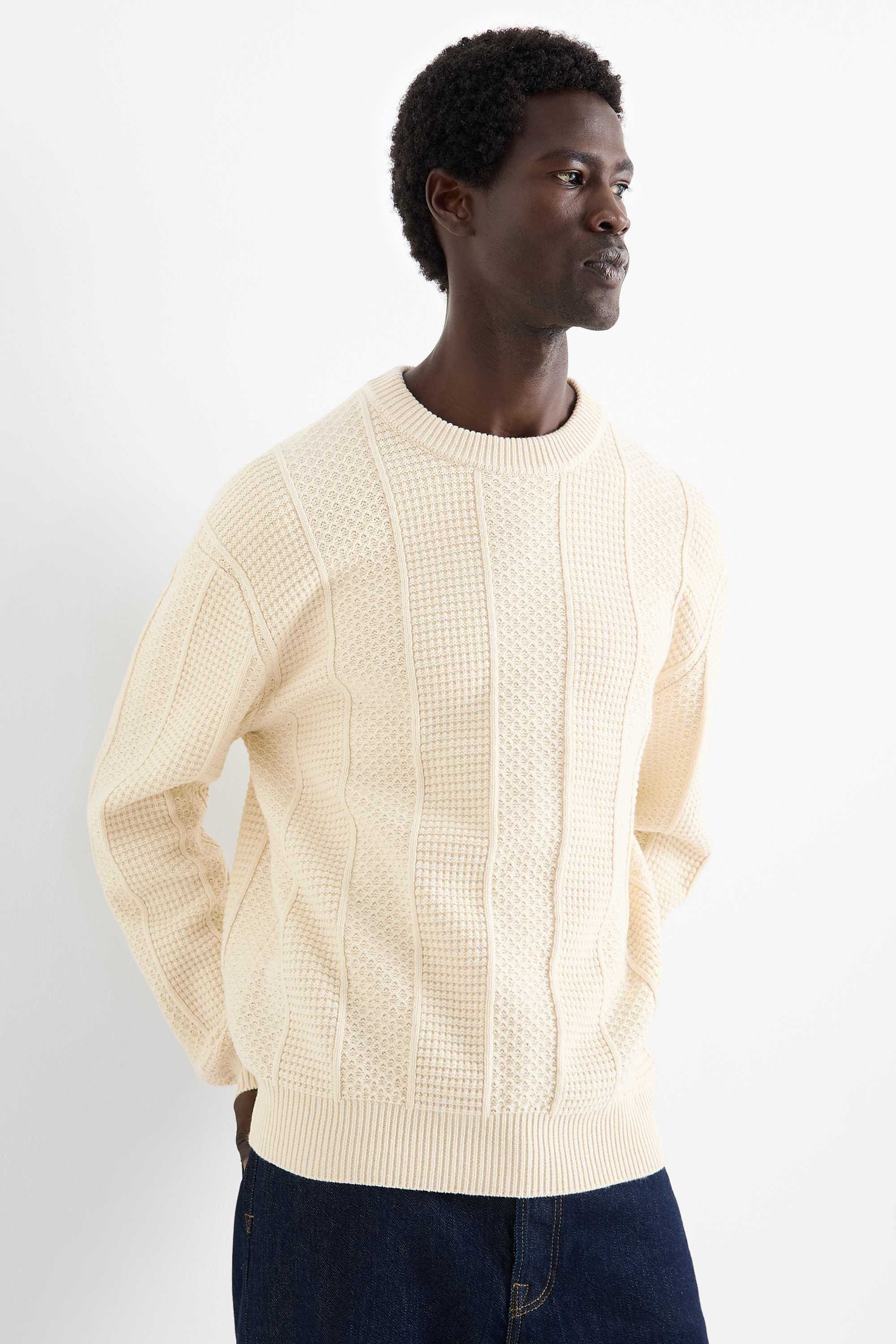 Jumper - textured cremewhite