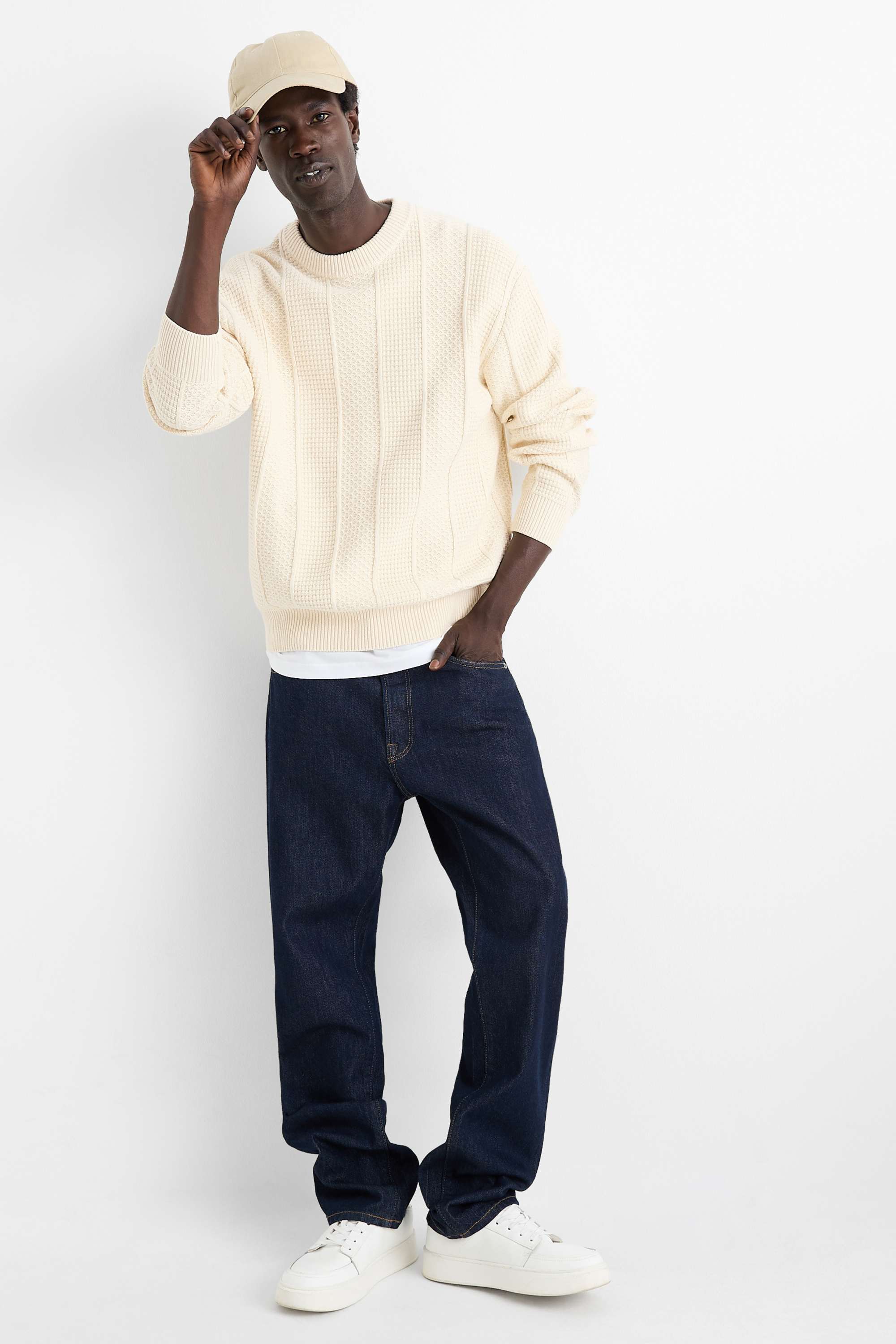 Jumper - textured cremewhite
