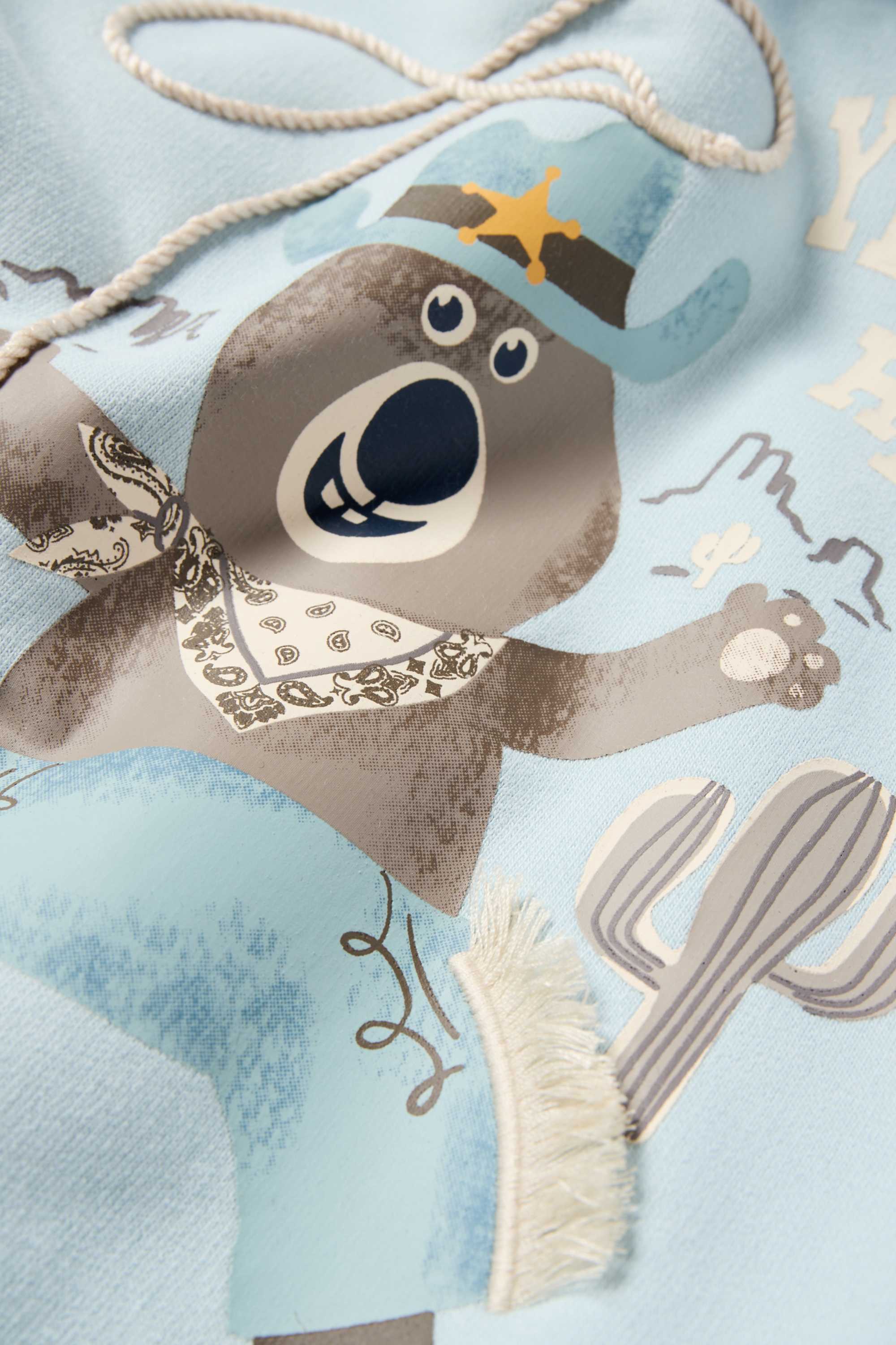 Teddy bear - hoodie light blue