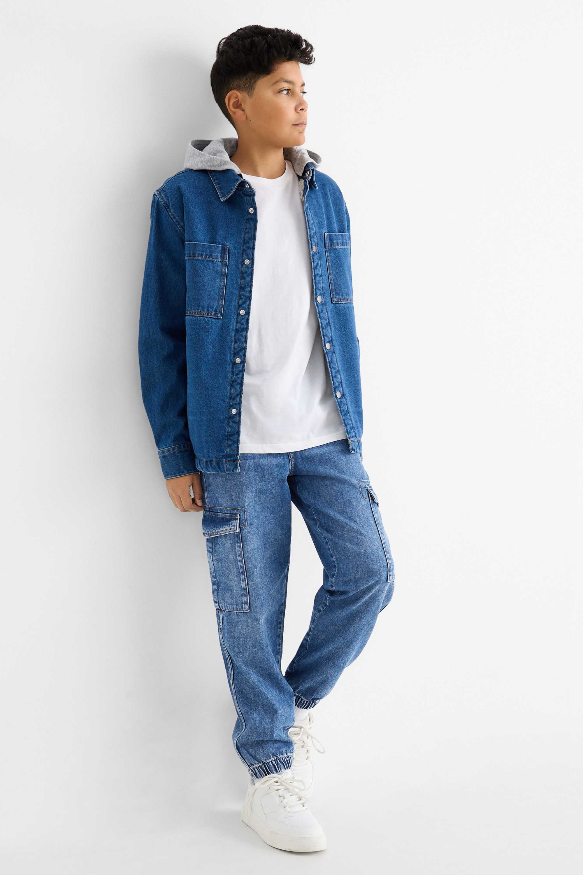 Cargo jeans blue denim