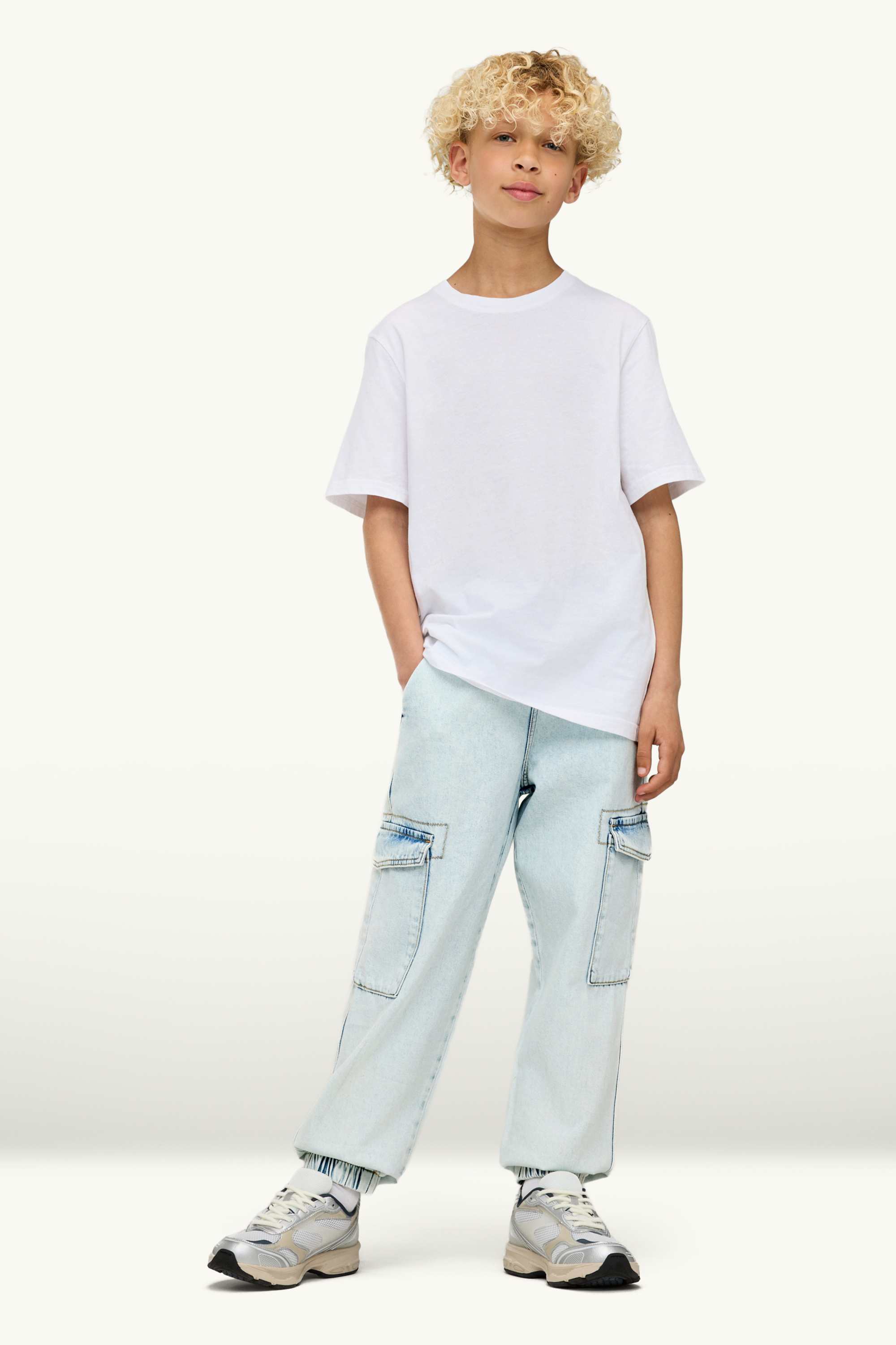 Cargo jeans denim-light blue