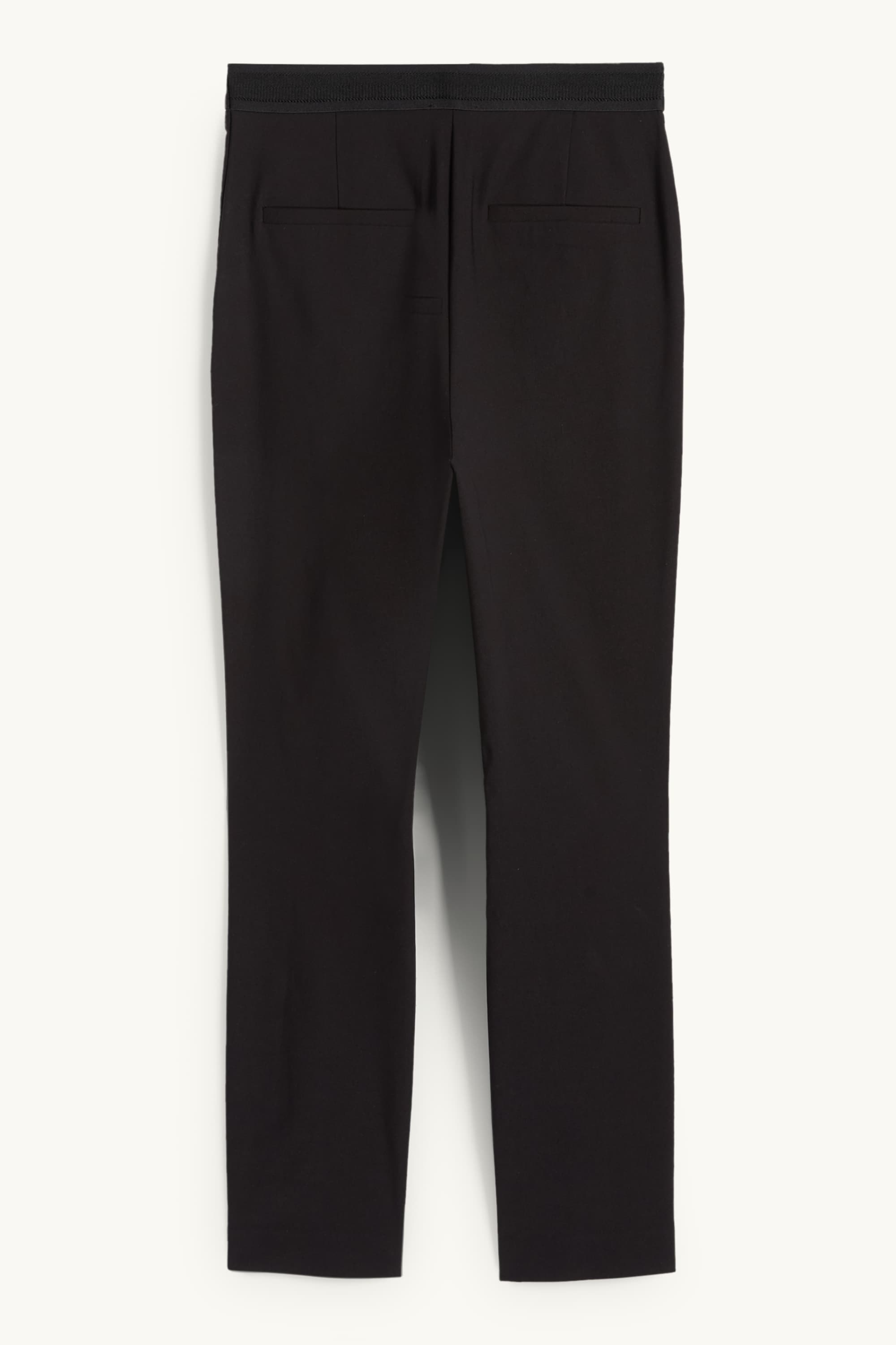 Cloth trousers - mid-rise waist - tapered fit black