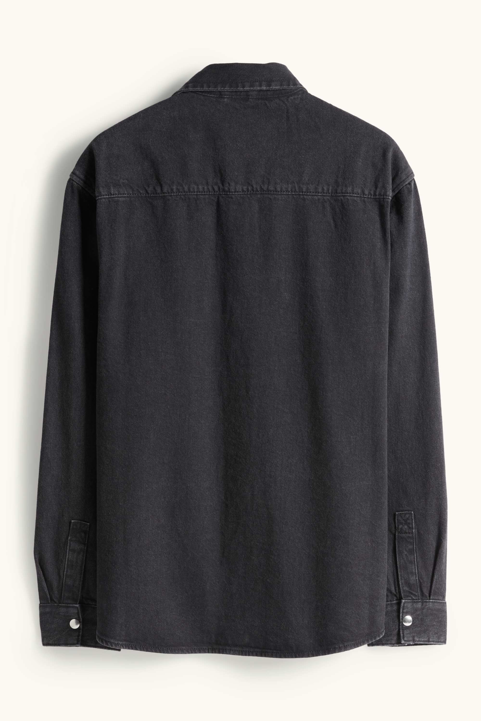 Denim shirt - oversized - kent collar denim-dark gray