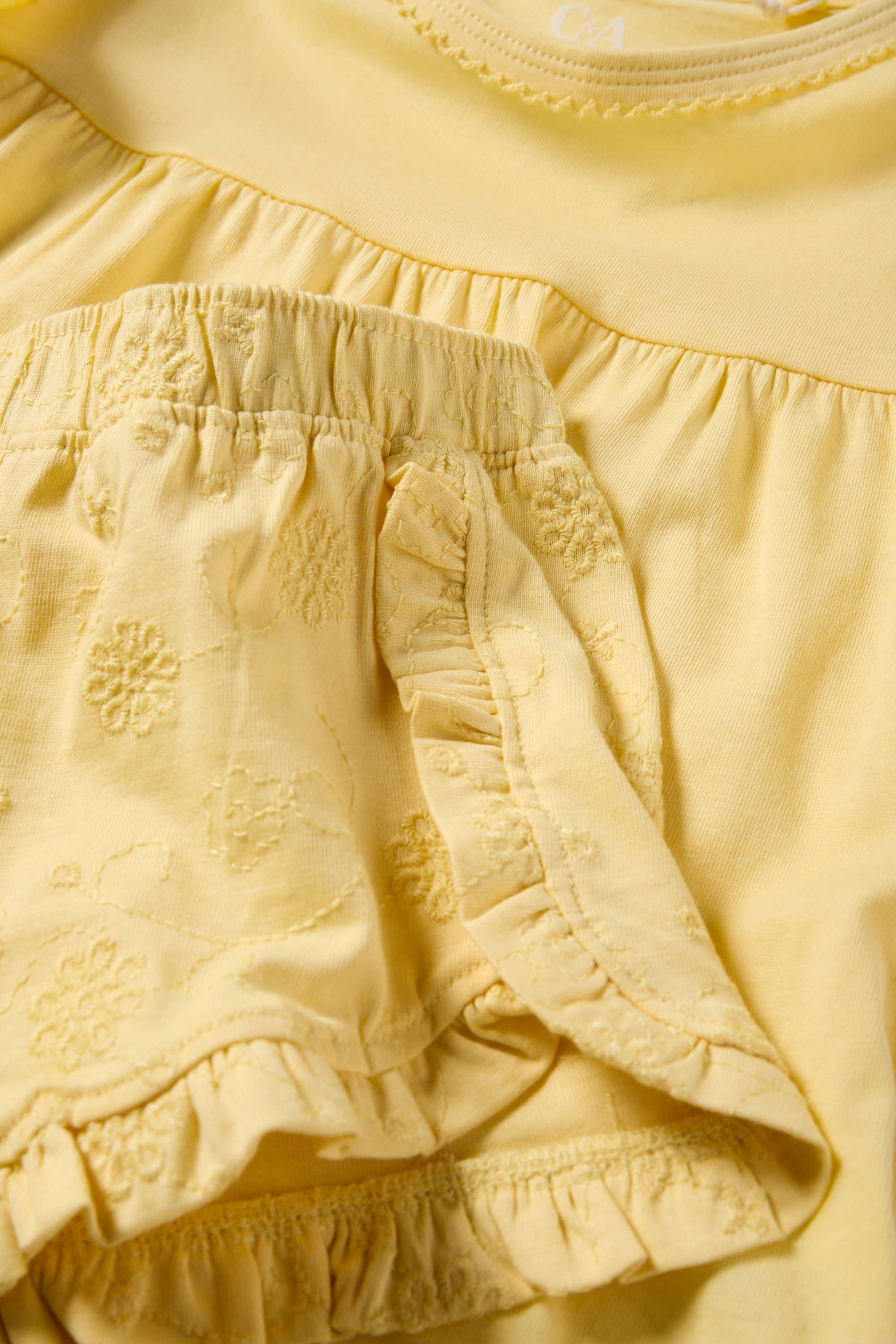 Floral - short pyjamas - 2 piece yellow