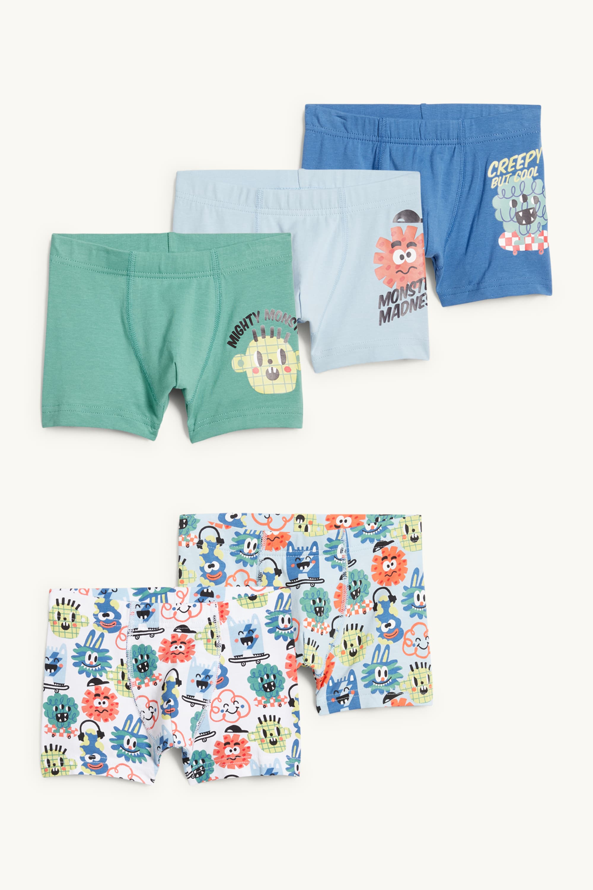 Multipack of 5 - Monster - boxer shorts light blue