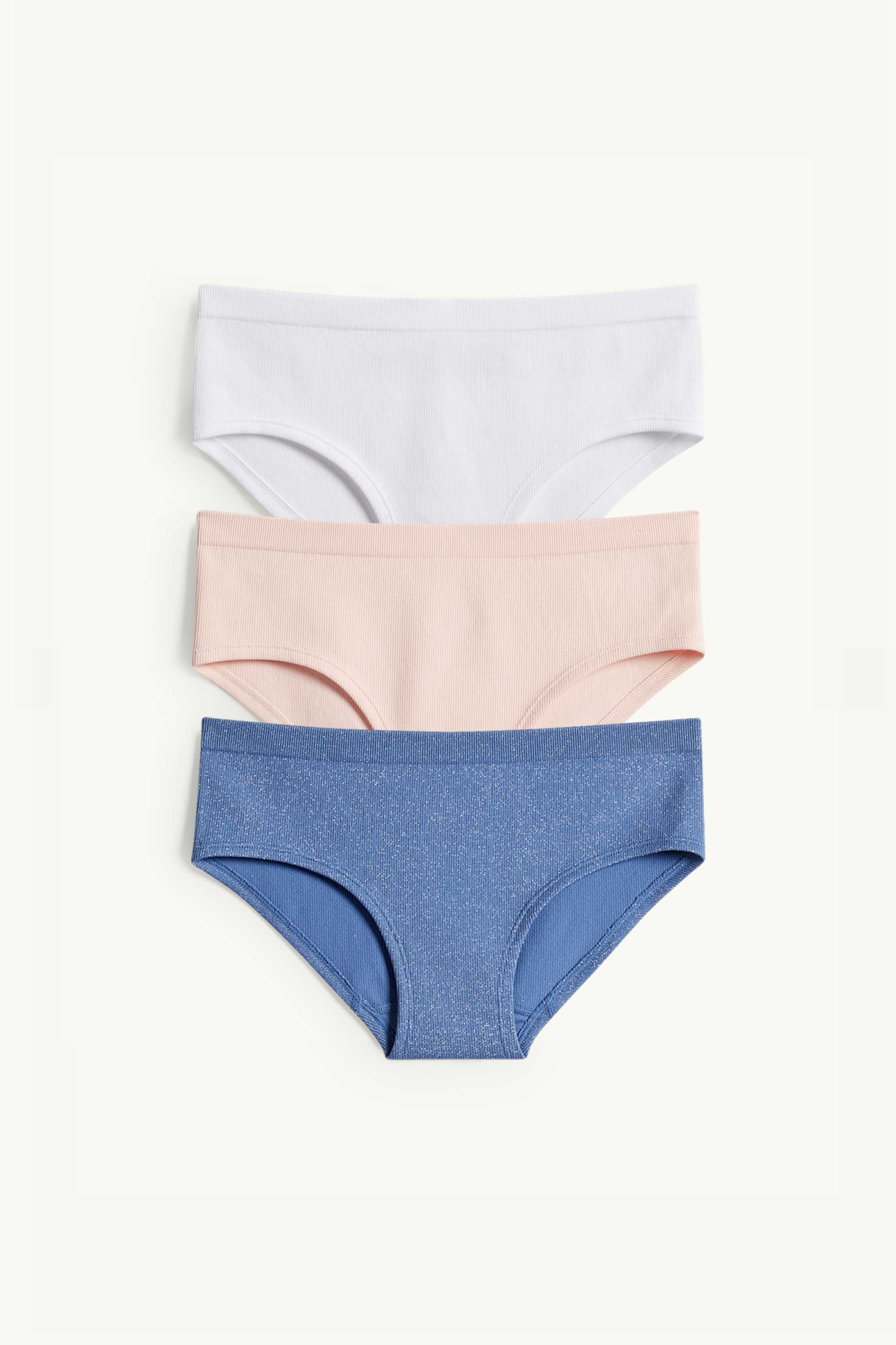 Multipack of 3 - knickers - ribbed blue