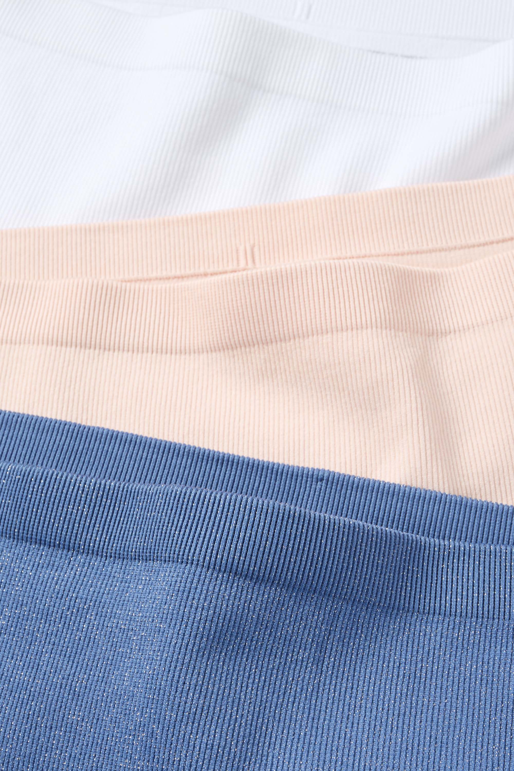 Multipack of 3 - knickers - ribbed blue