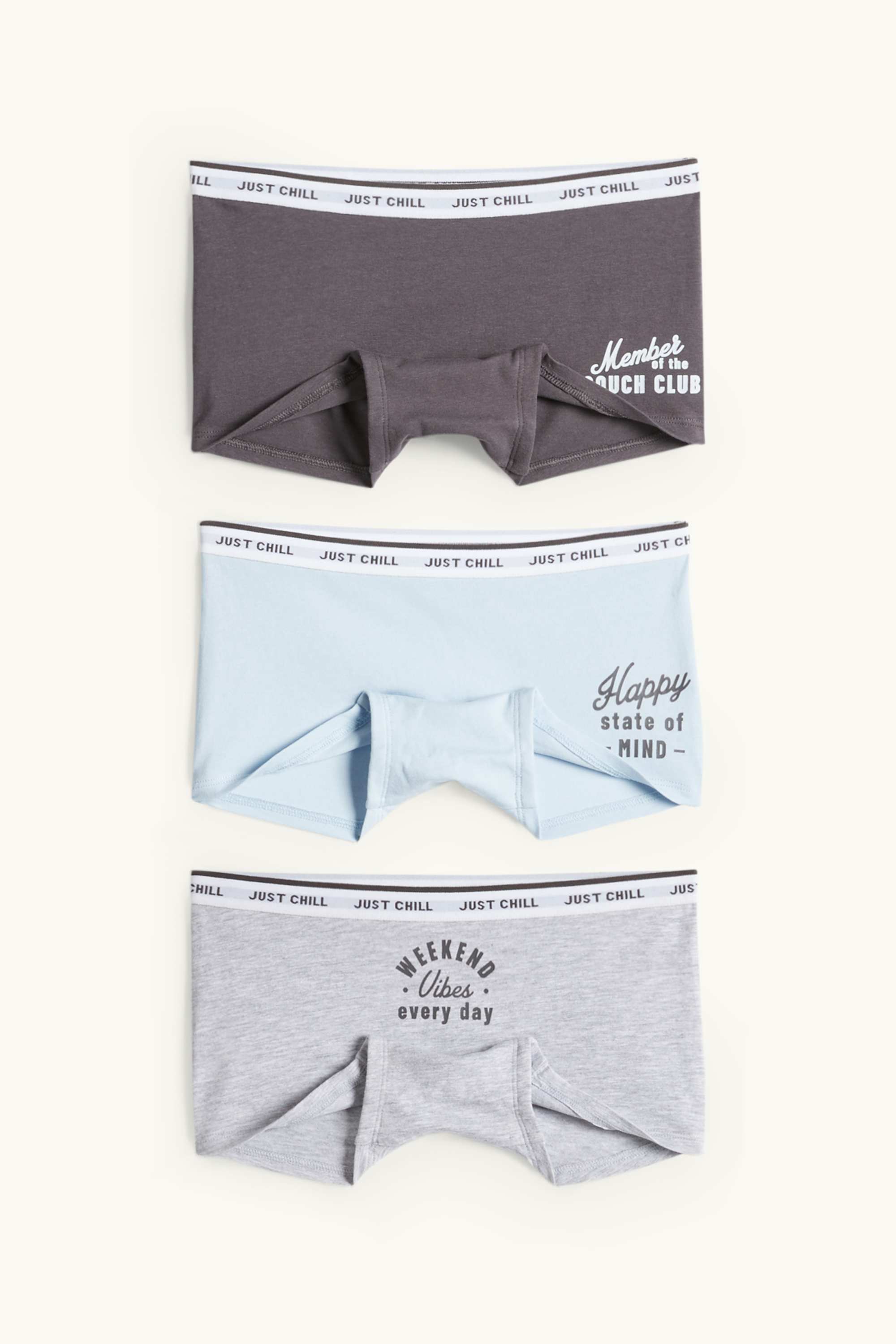 Multipack of 3 - boxer shorts blue / gray