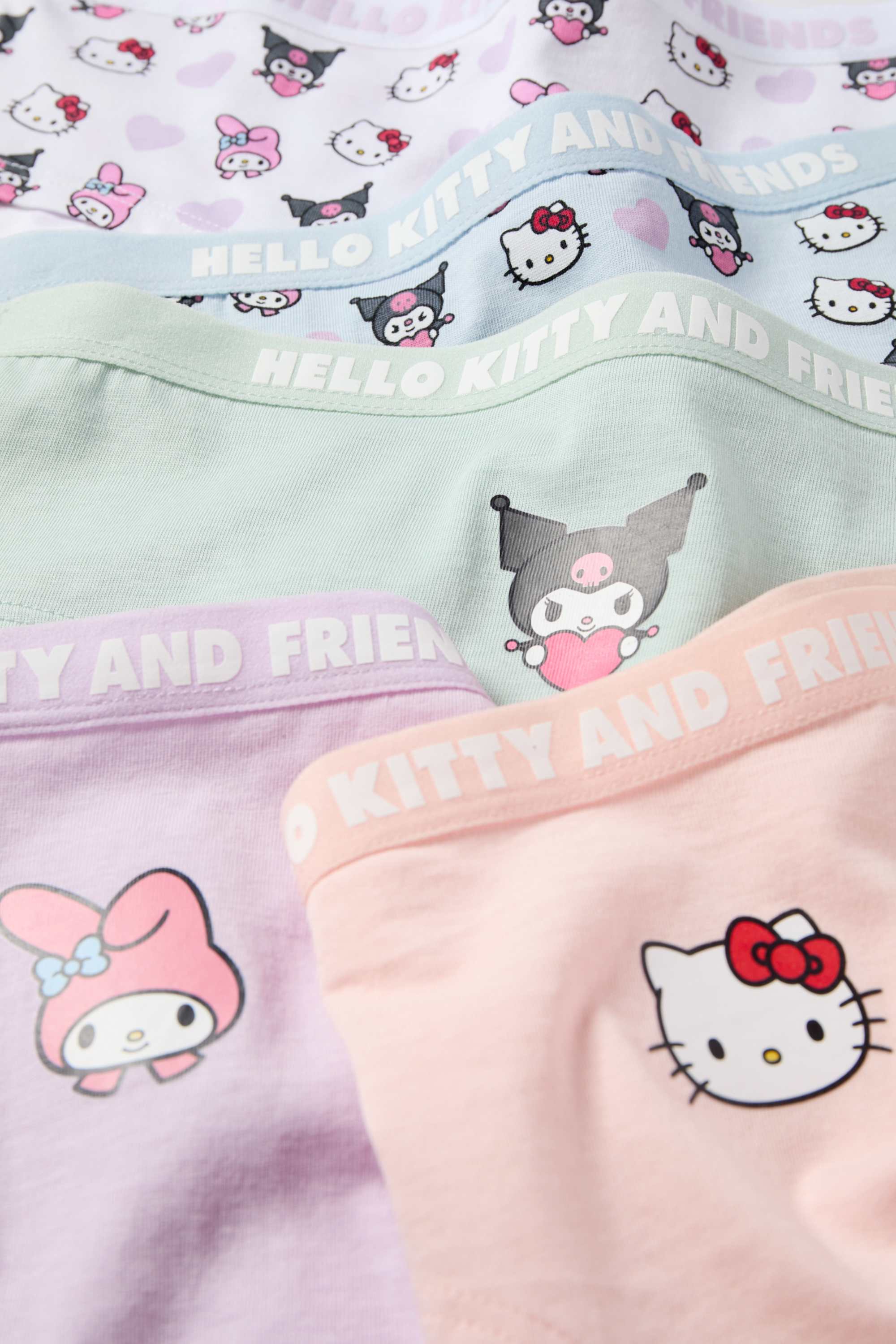 Multipack of 5 - Hello Kitty and Friends - knickers rose