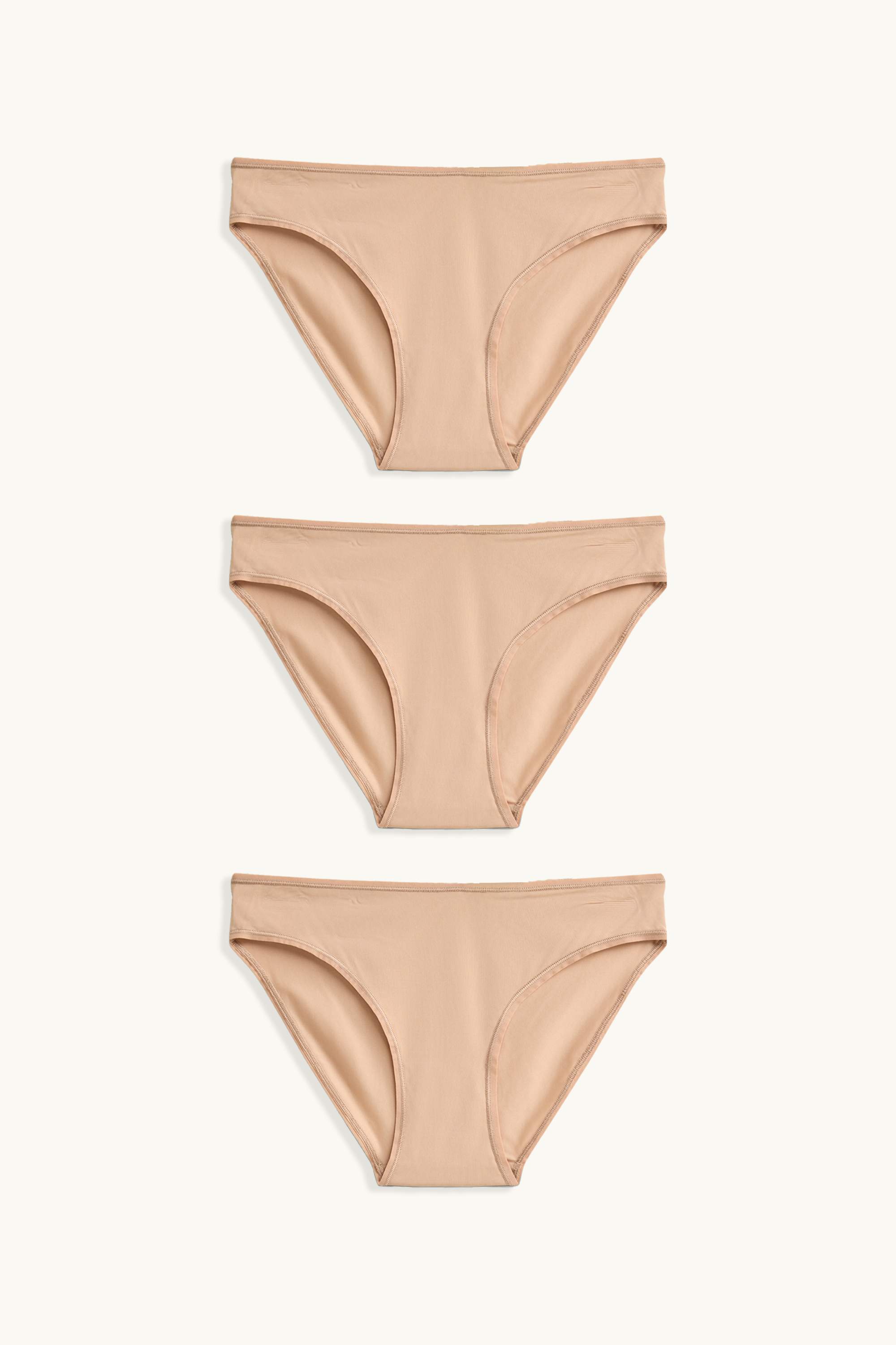 Multipack of 3 - knickers light beige