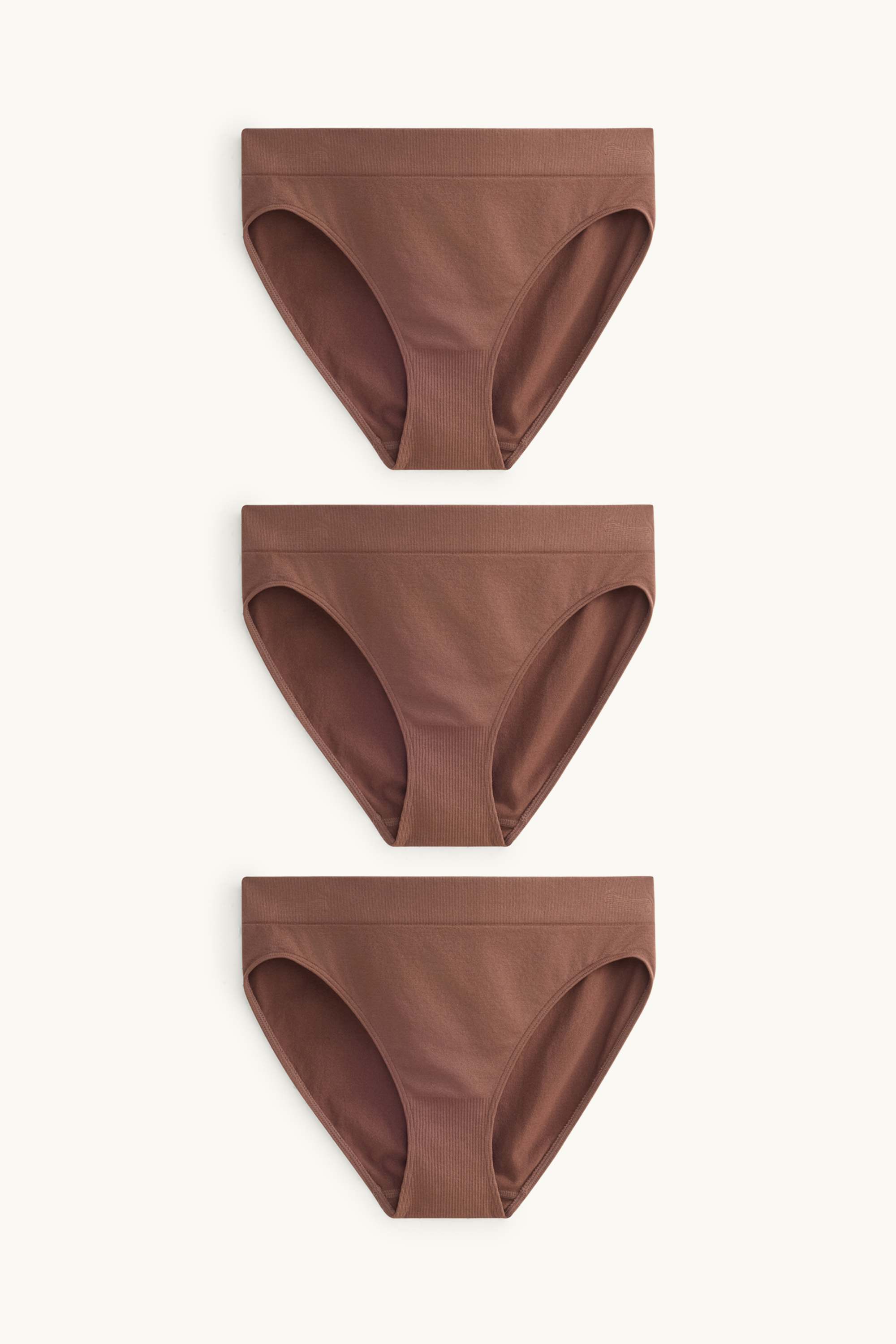 Multipack of 3 - briefs - seamless brown