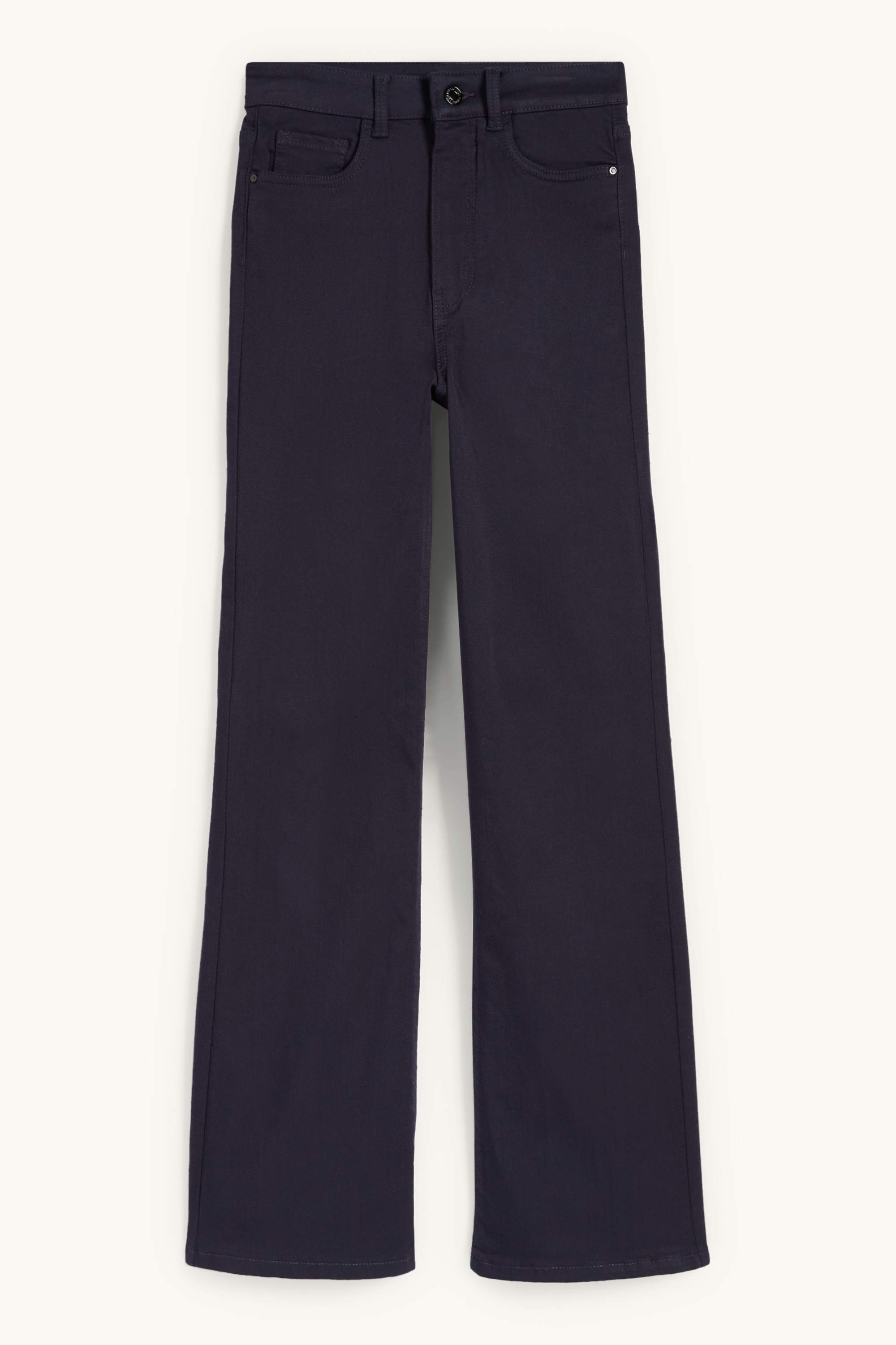 Cloth trousers - high waist - recycled dark blue