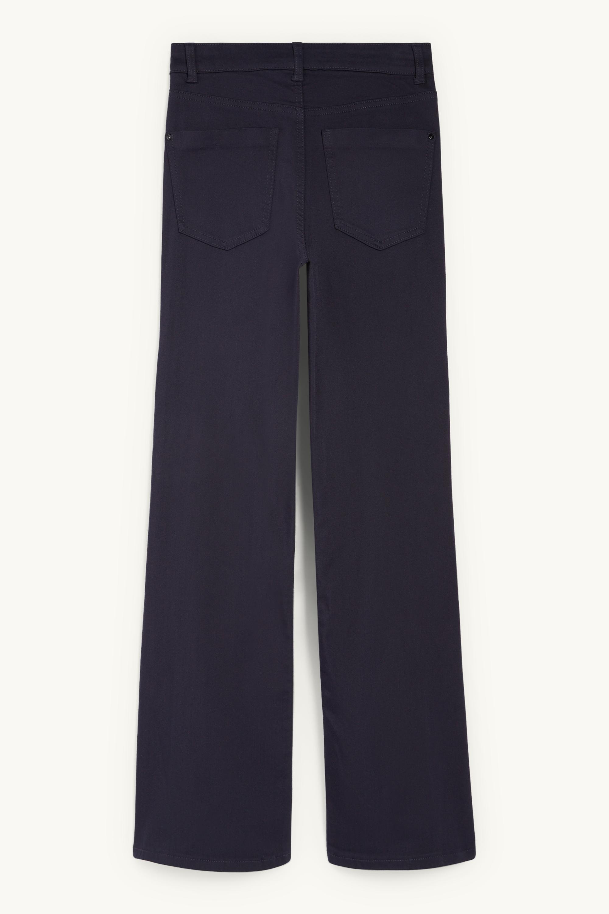 Cloth trousers - high waist - recycled dark blue