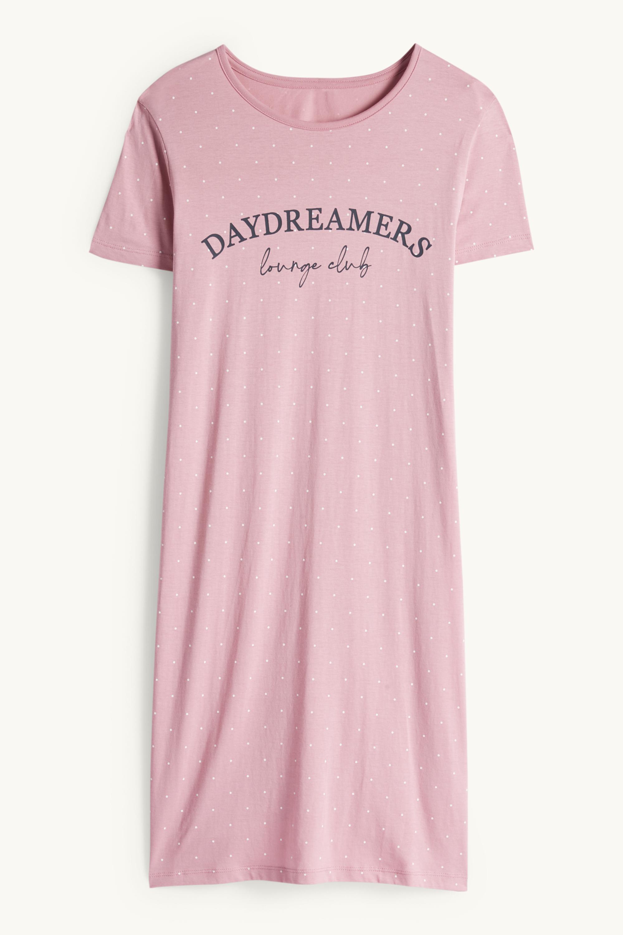 Nightdress - polka dot dark rose