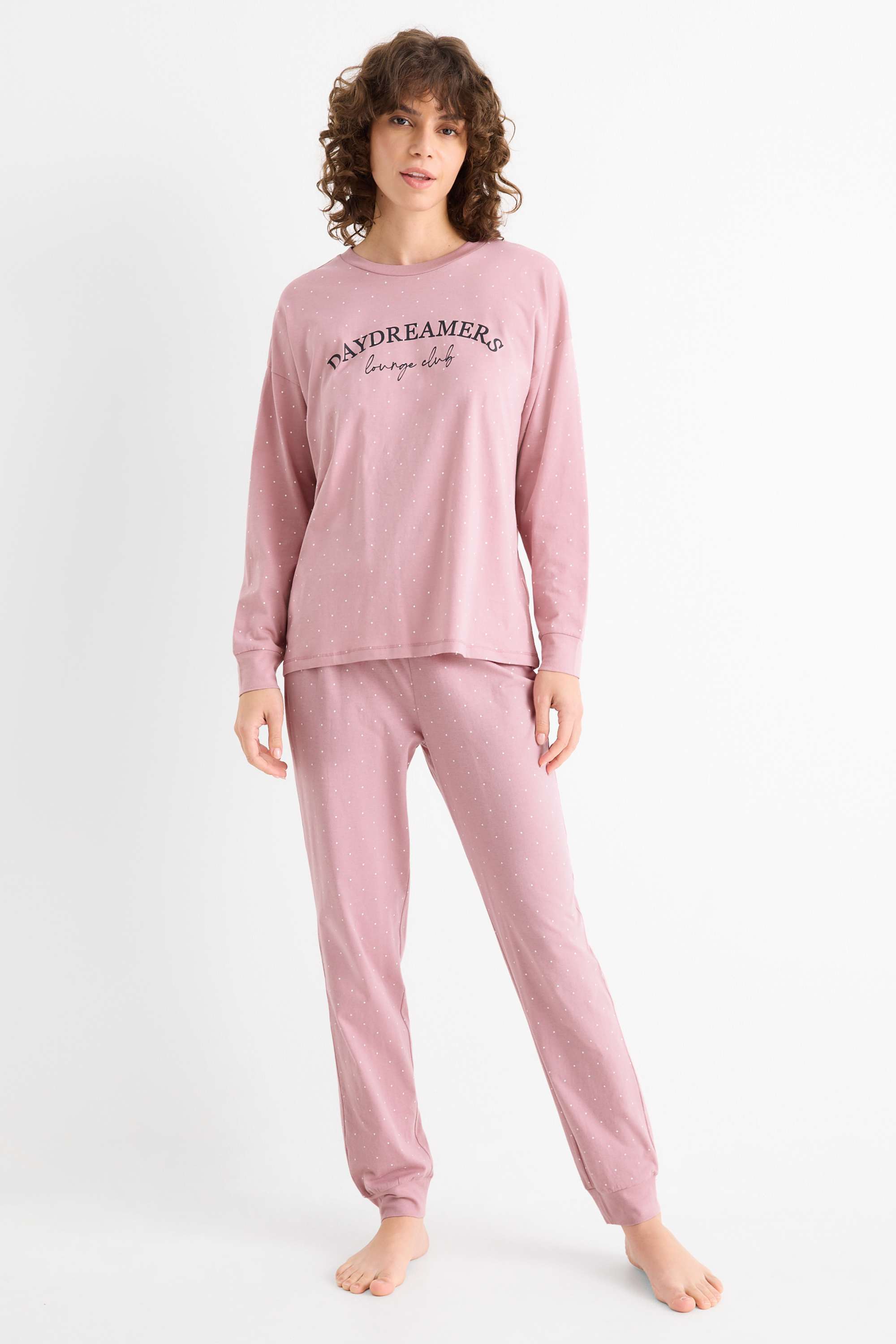 Pyjamas - polka dot pink