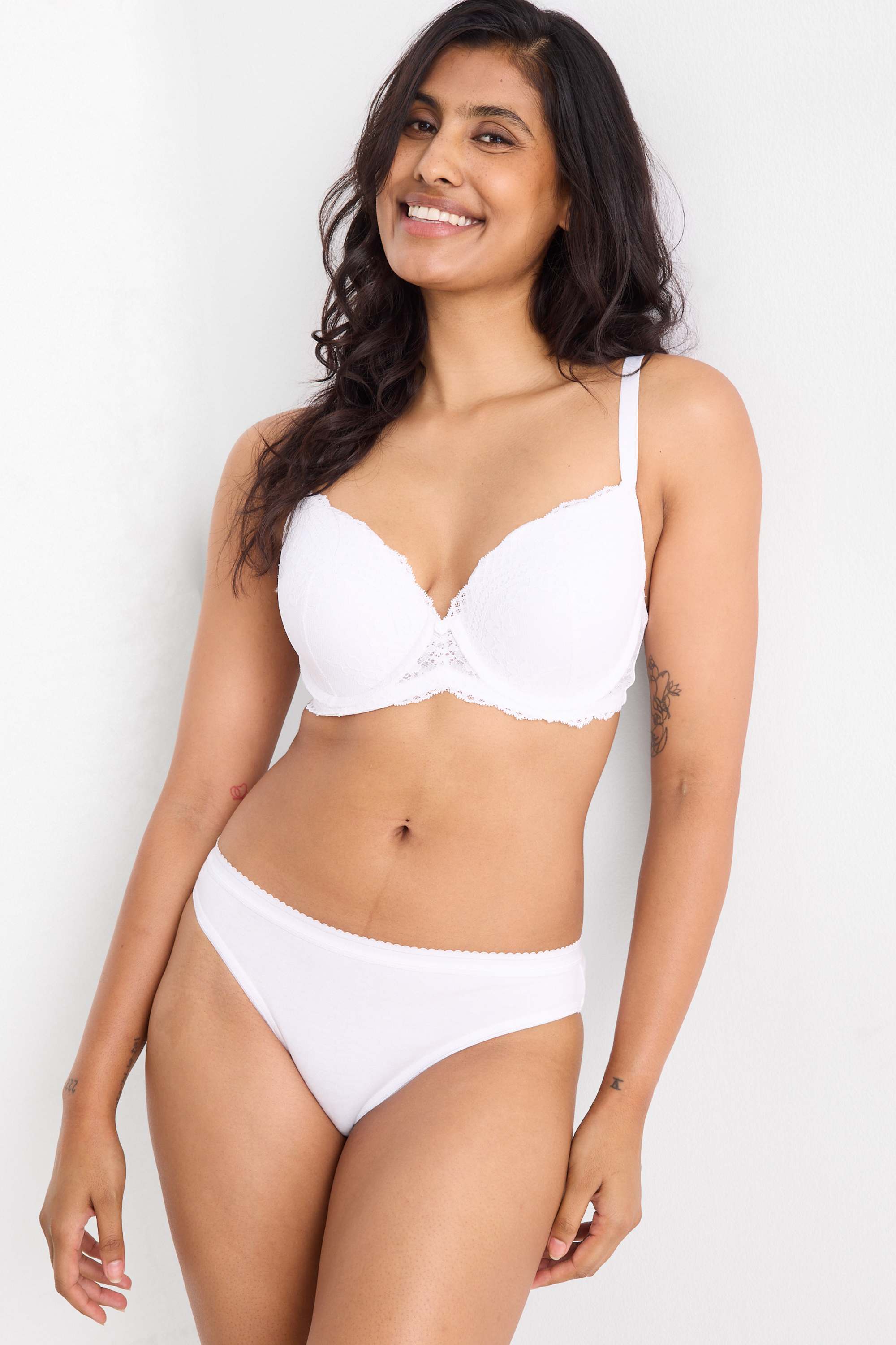 Underwire bra - FULL COVERAGE - padded white