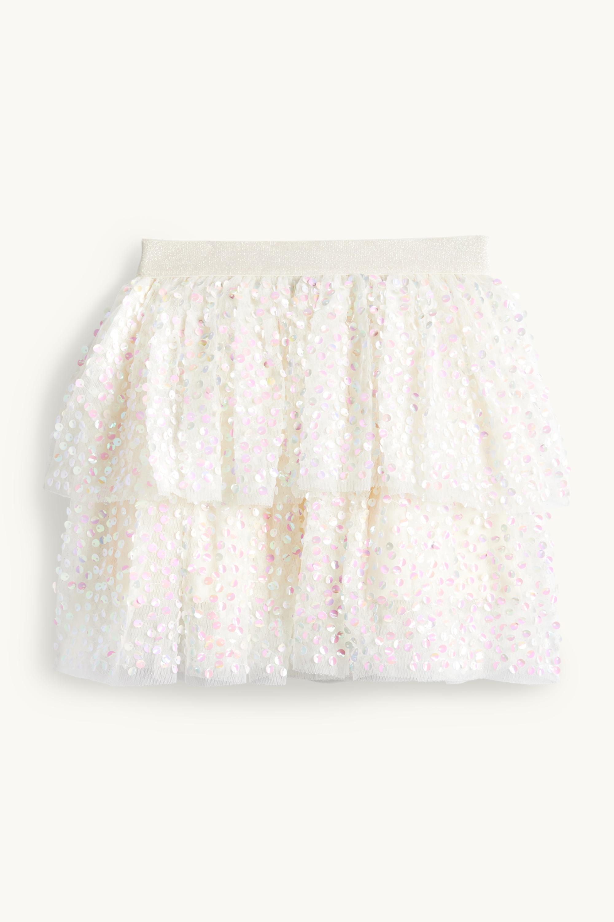 Sequin skirt cremewhite