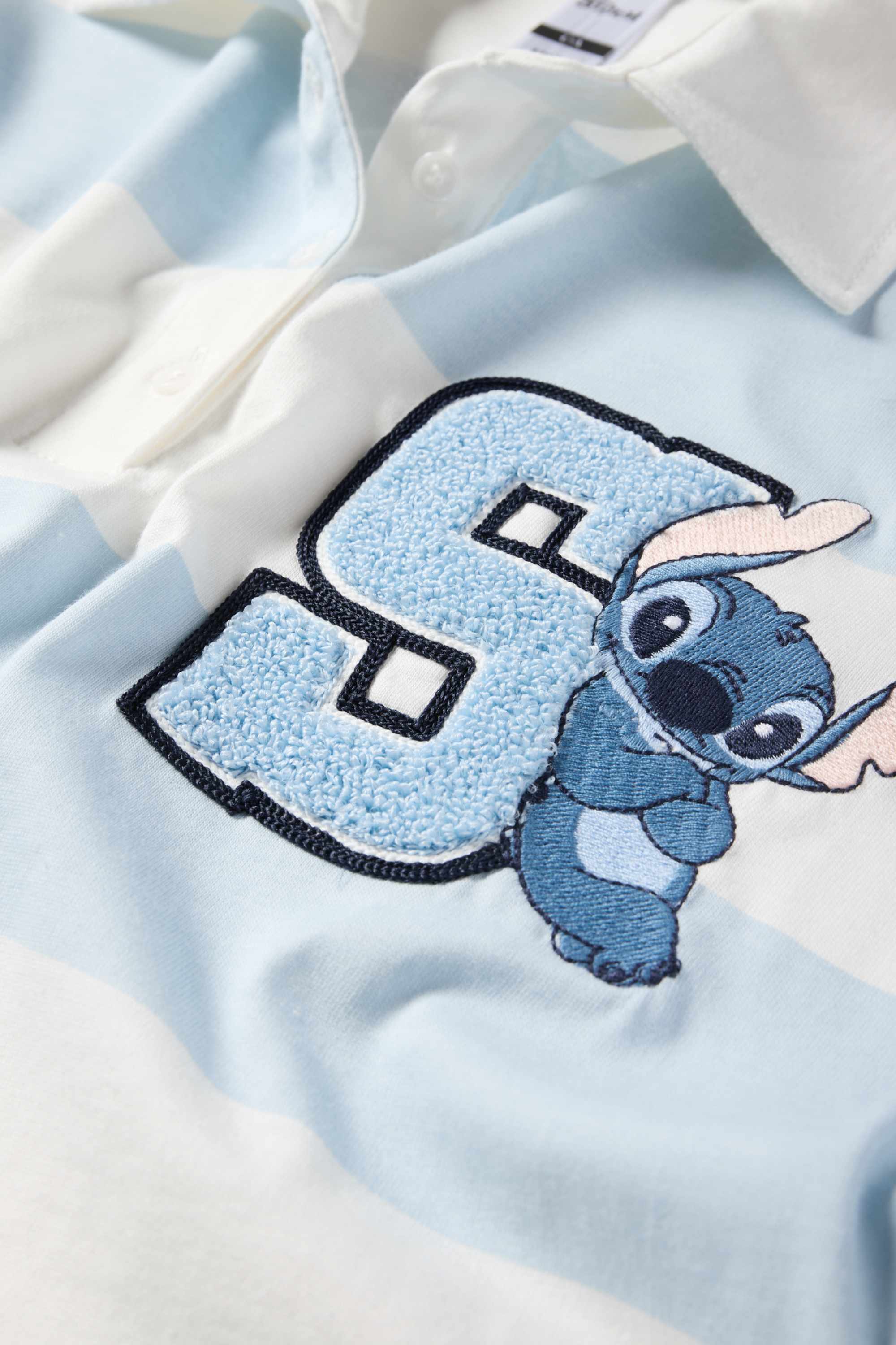 Lilo & Stitch - polo shirt - striped white / light blue