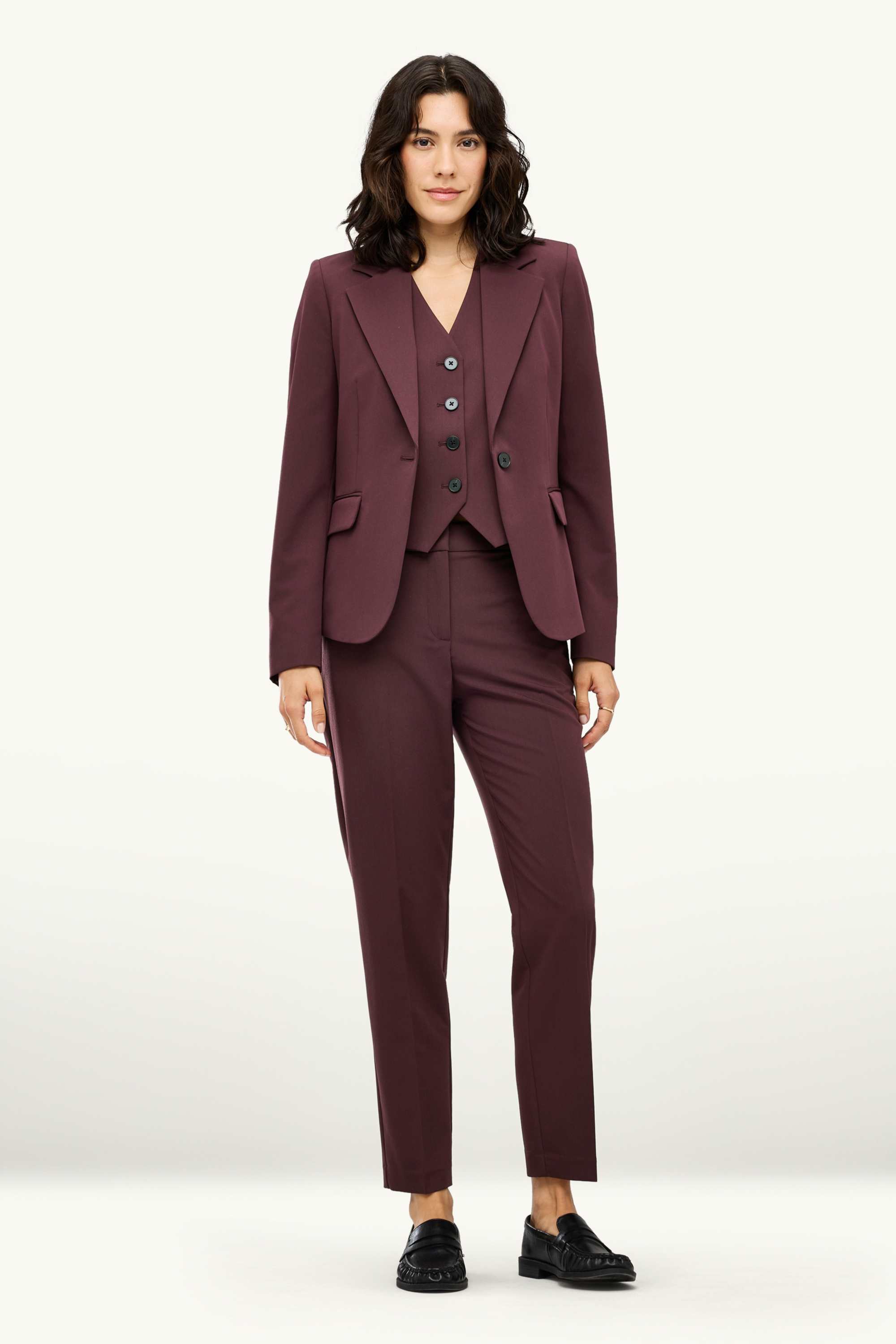 Business waistcoat - regular fit bordeaux
