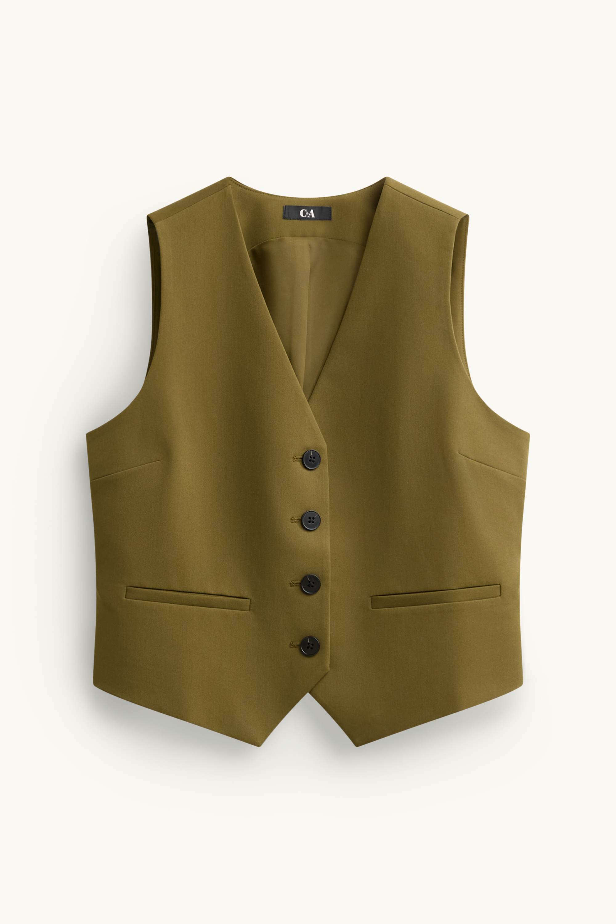 Business waistcoat - regular fit khaki