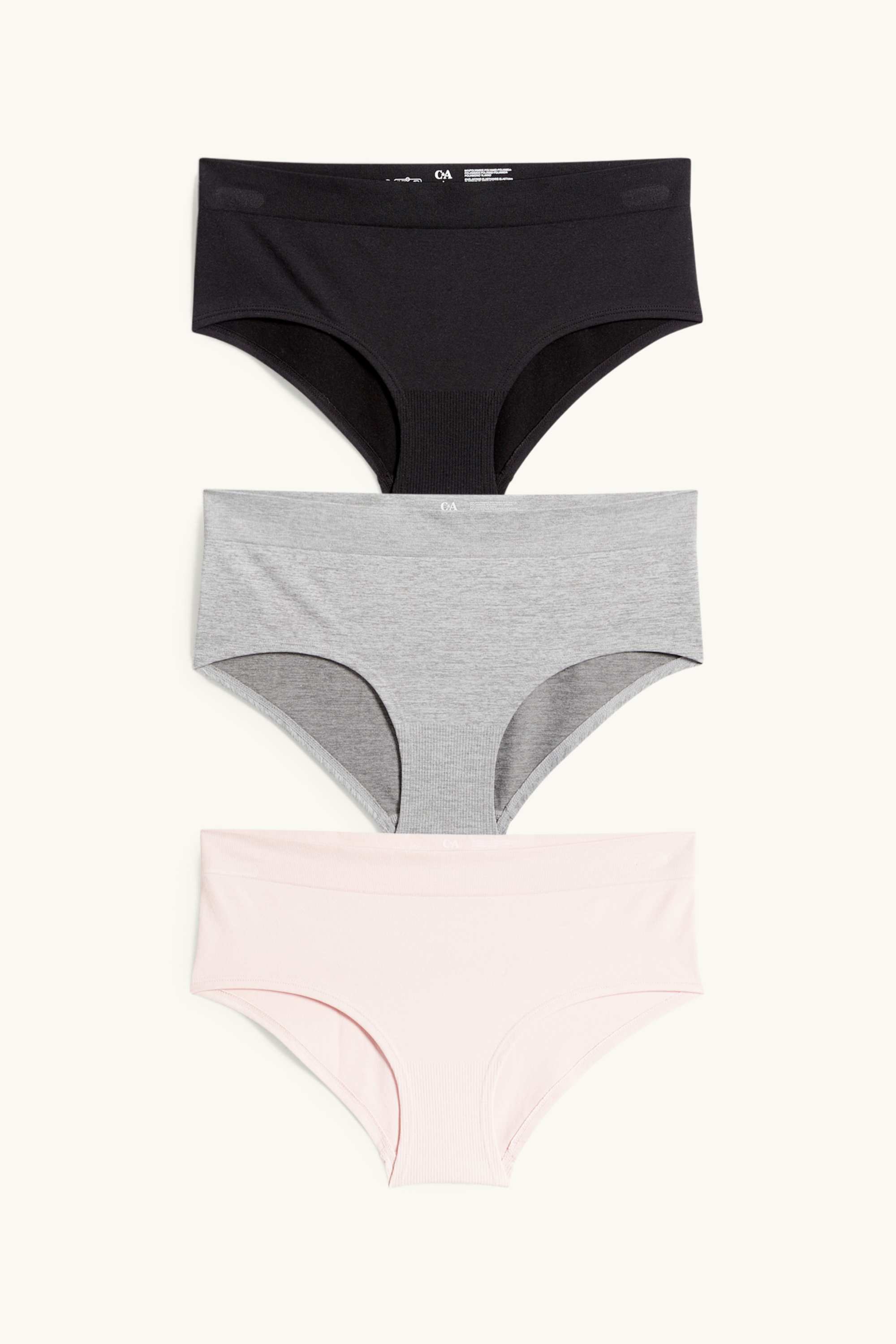 Multipack of 3 - hipsters gray / rose